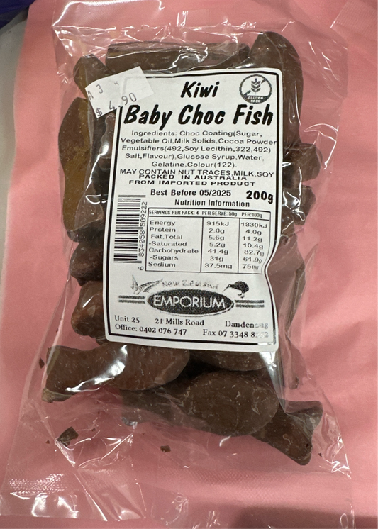 Kiwi Baby Choc Fish , 200g