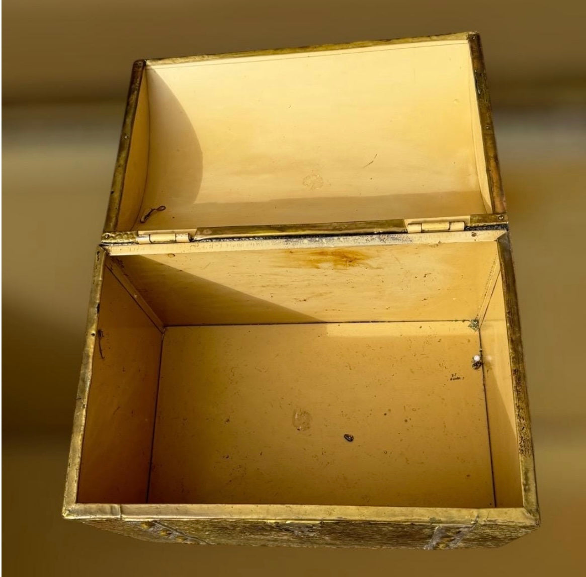 Large Antique Brass Jewellery Chest – Treasure Trunk Style