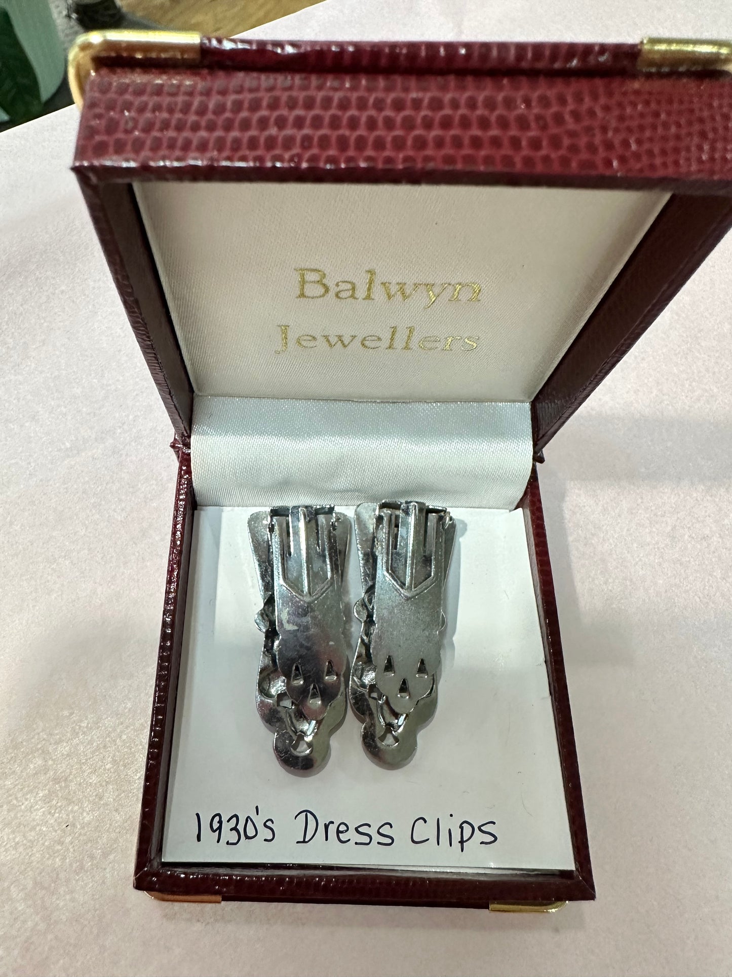 1930s Dress Clips Pair