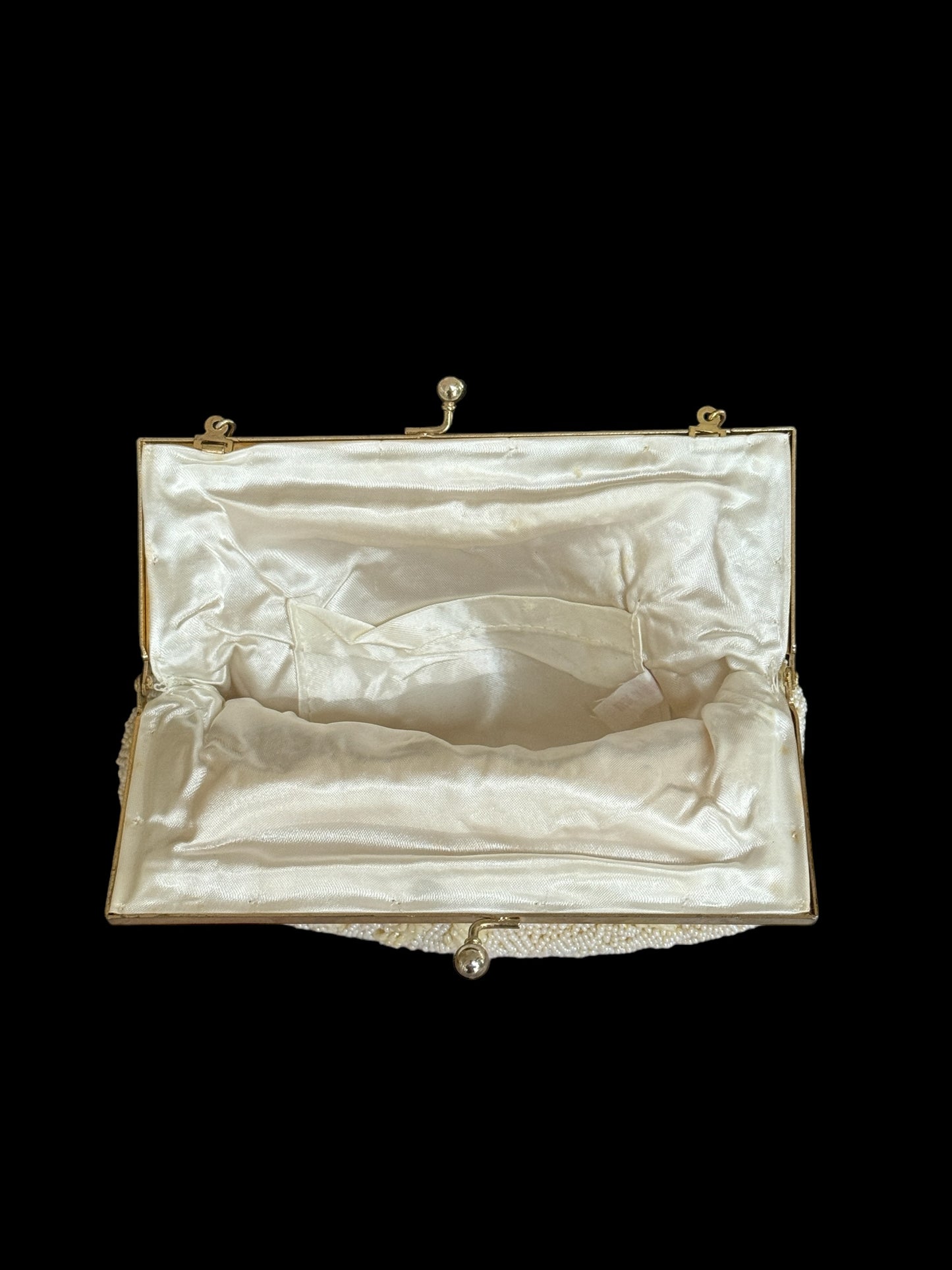 Cream Beaded Bag
