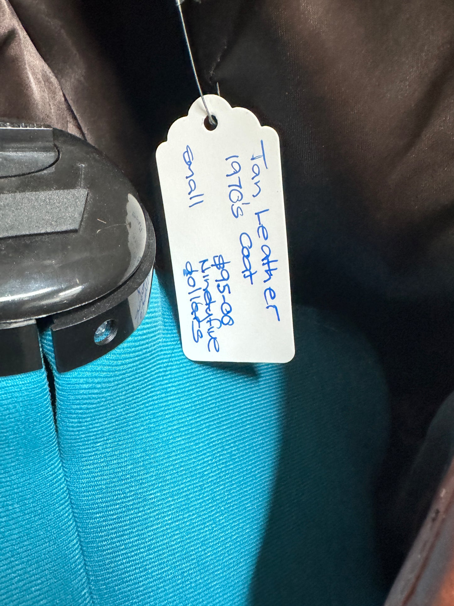 1970s Tan Leather Coat