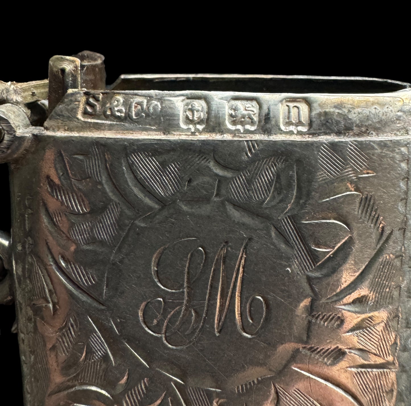 Sterling Silver Vesta Case with Chain