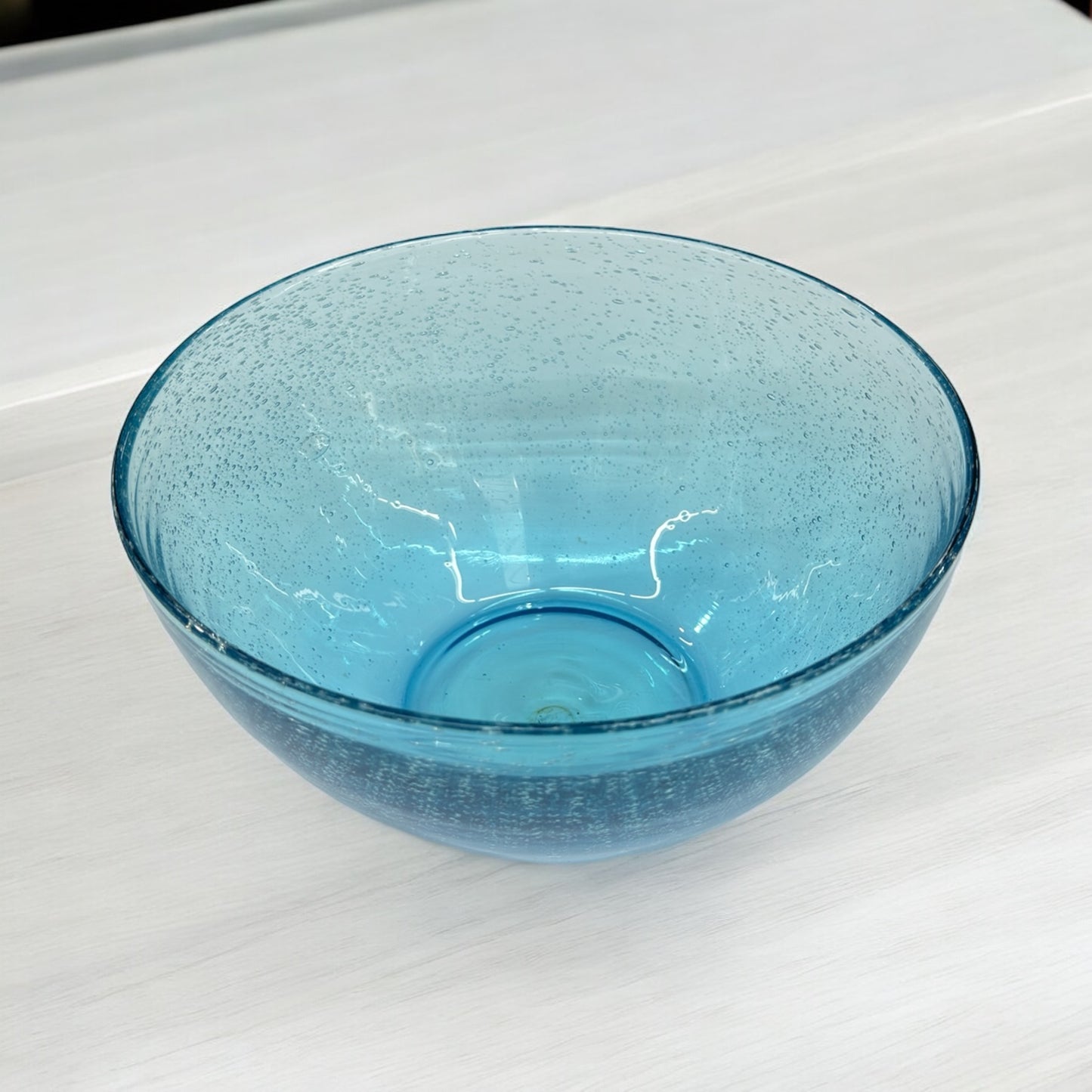 Turquoise Blue Glass Bowl