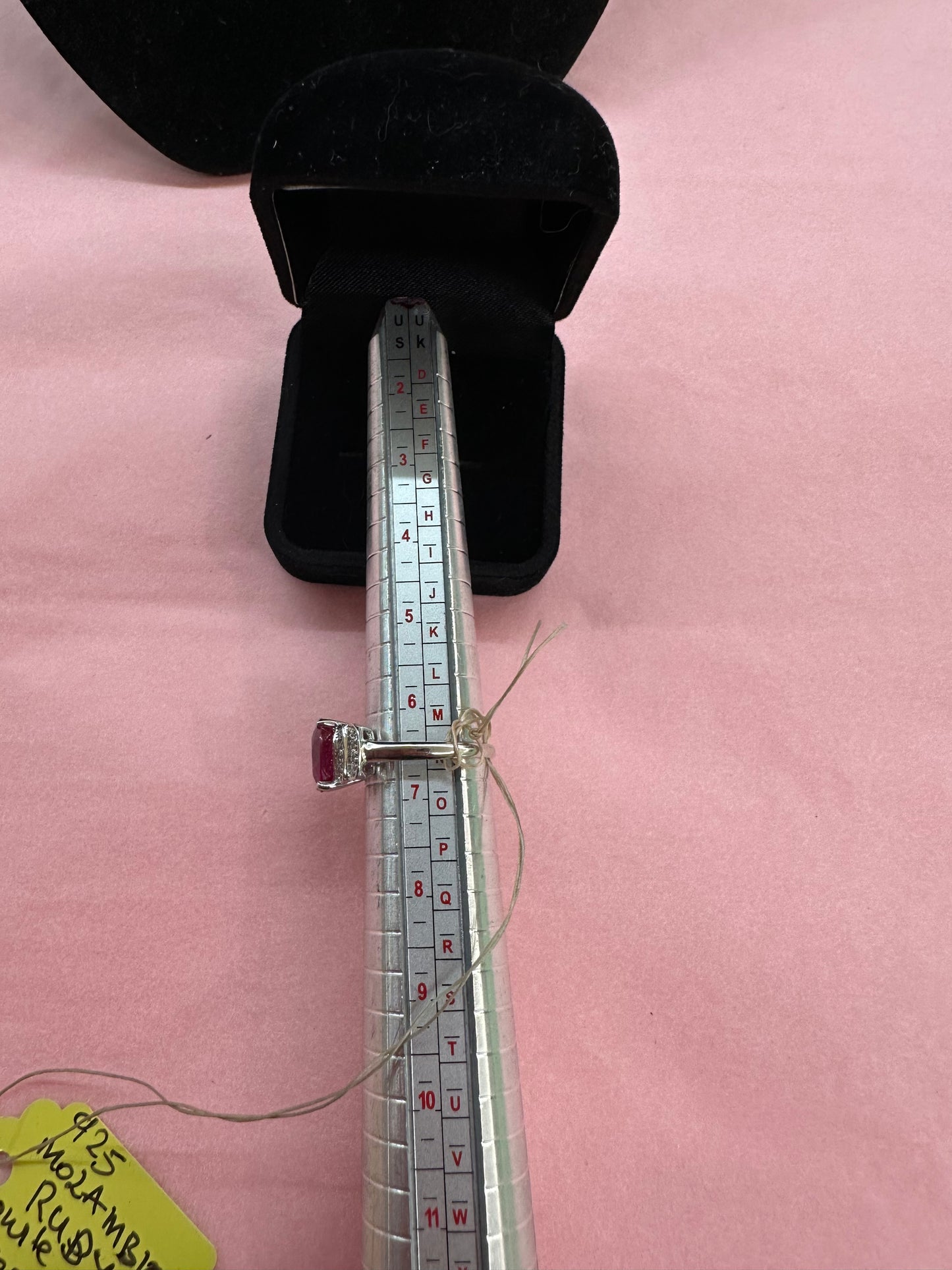 925 Sterling Silver Mozambique Ruby + White Sapphire