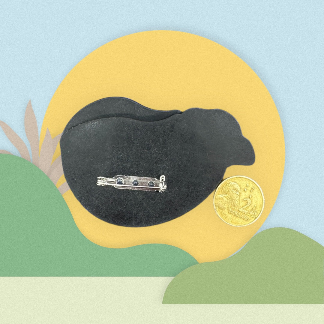 Erstwilder Mini Brooch Shadow the Cat