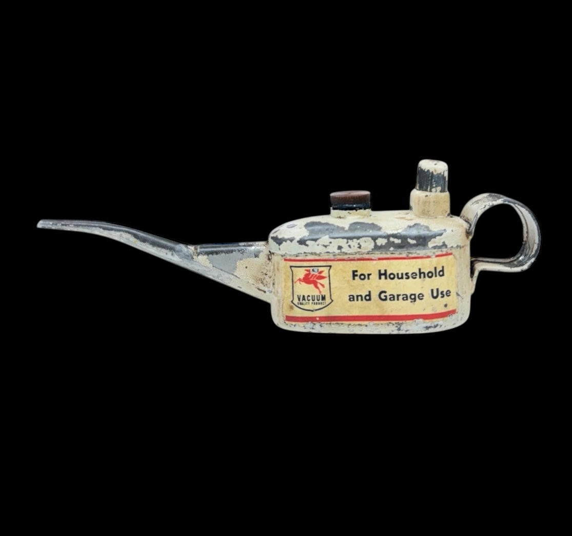 MOBIL original metal oil can, Vacuum Quality Product