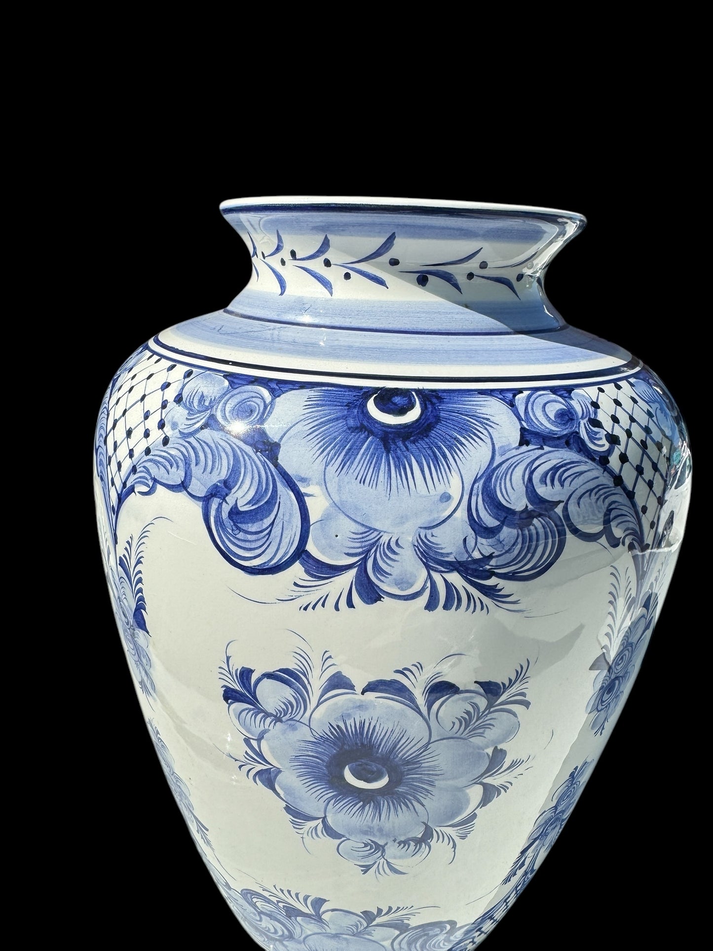Large Portuguese Vase IN Blue and White , Fario & Bento