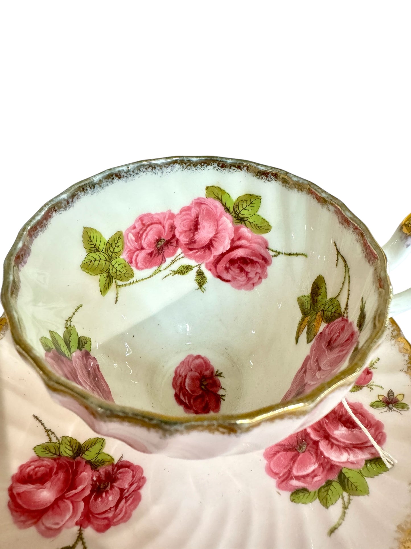 Foley Pink Roses Tea Trio