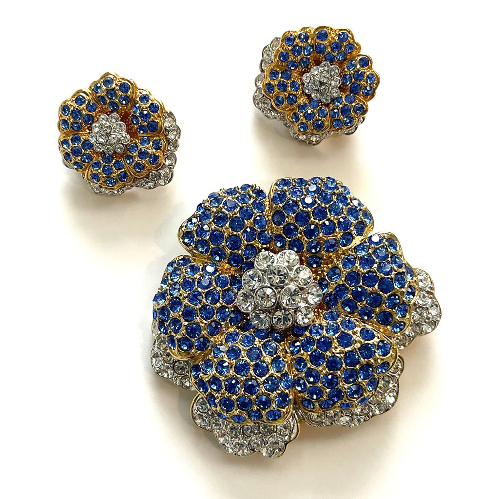 Camrose & Kross Vintage Jacqueling Bouvier Kennedy Collection Brooch & Earrings