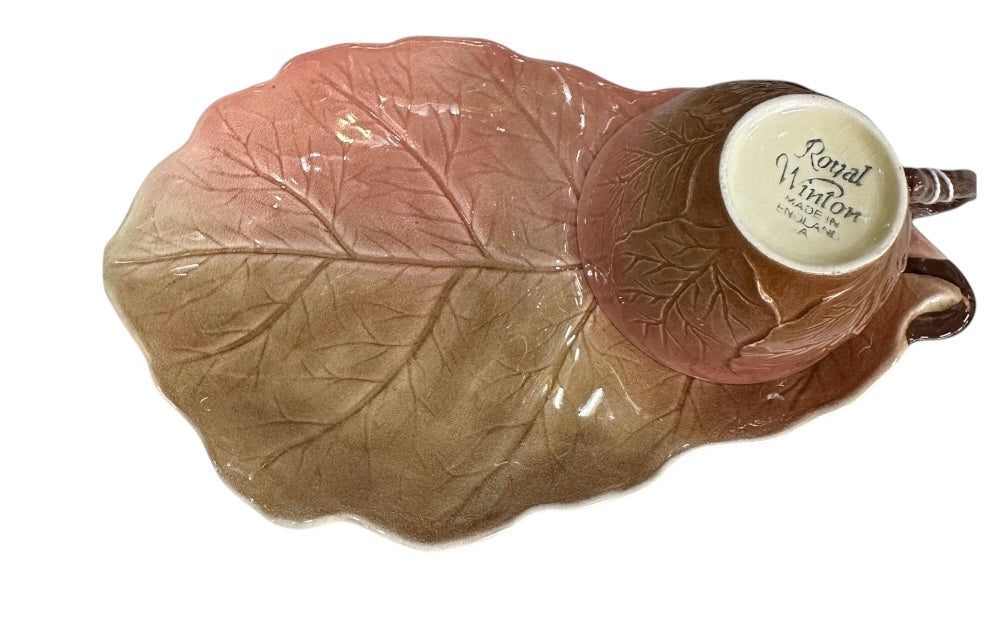 Royal Winton Leaf Pattern Cup and Saucer