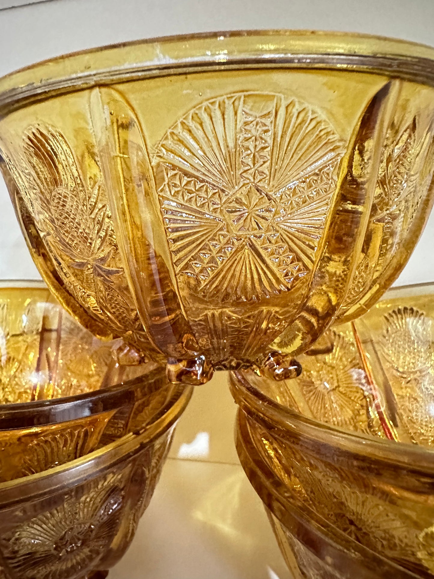 Art Deco Amber Bowl 5x