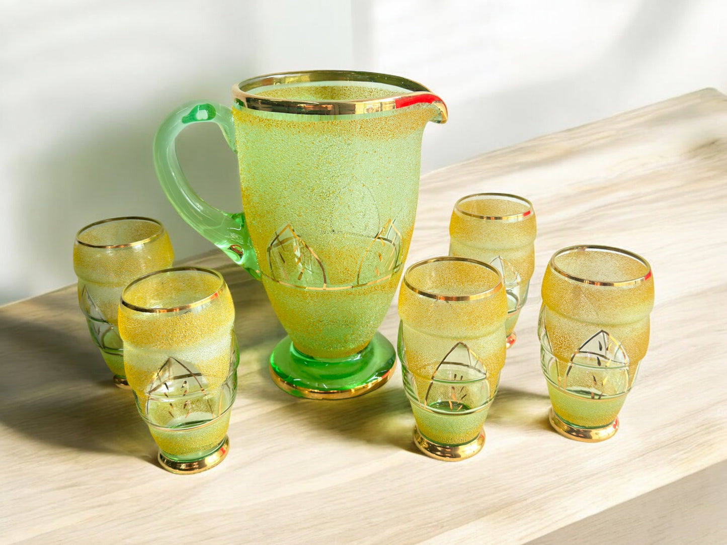 Uranuim Lemonade Set, Jug and 5 Matching Glasses