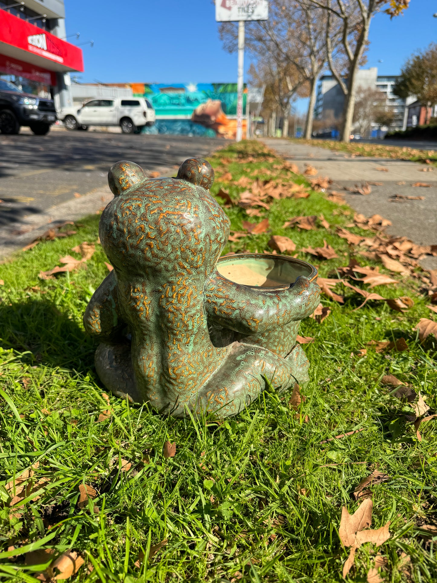 Outdoor Frog Planter