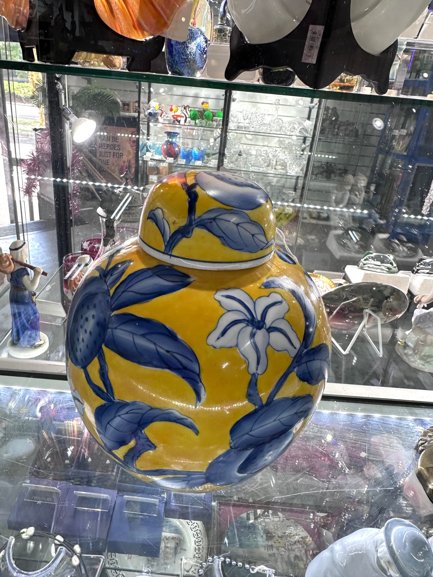 Ginger Jar Yellow + Blue