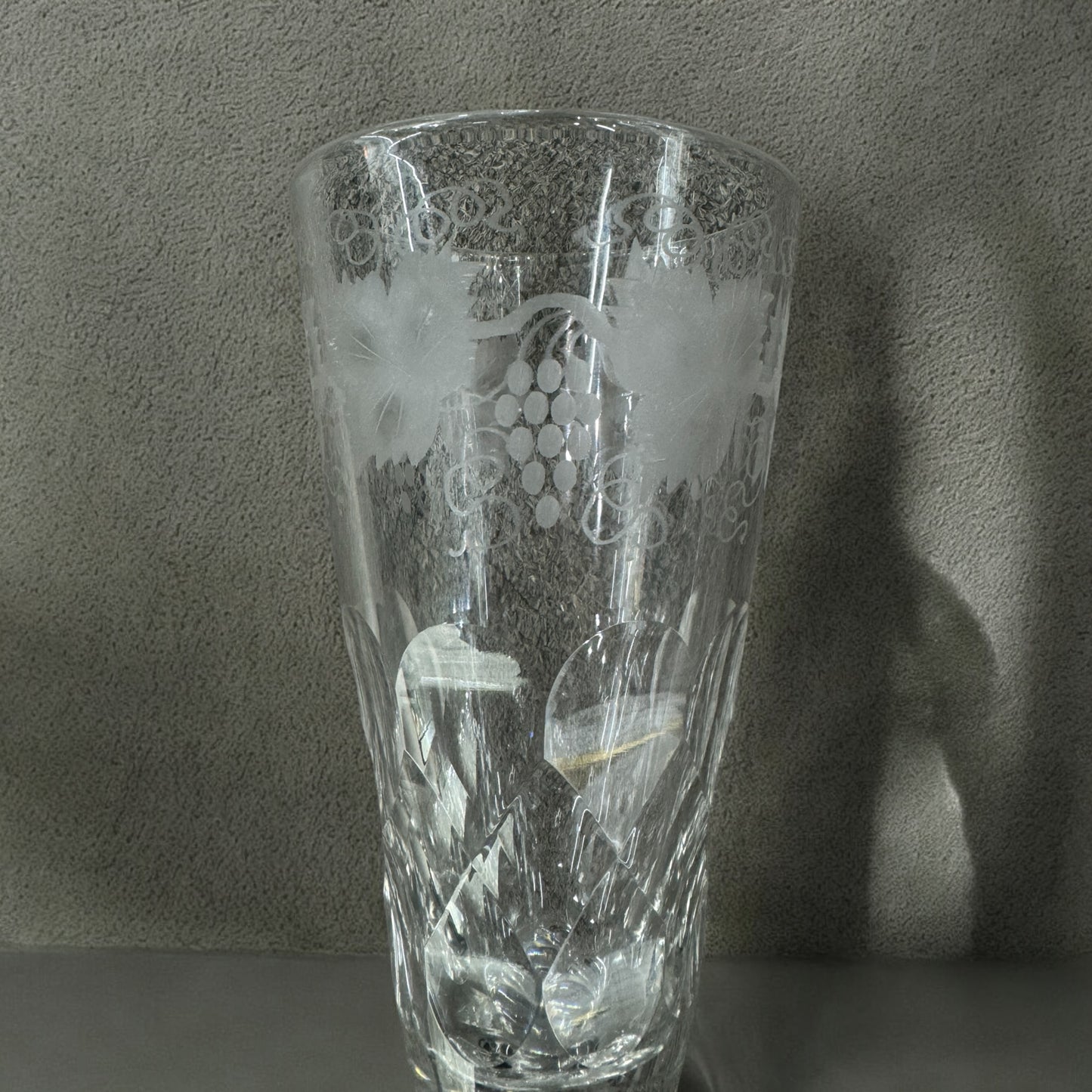 Antique Etched Celery Vase