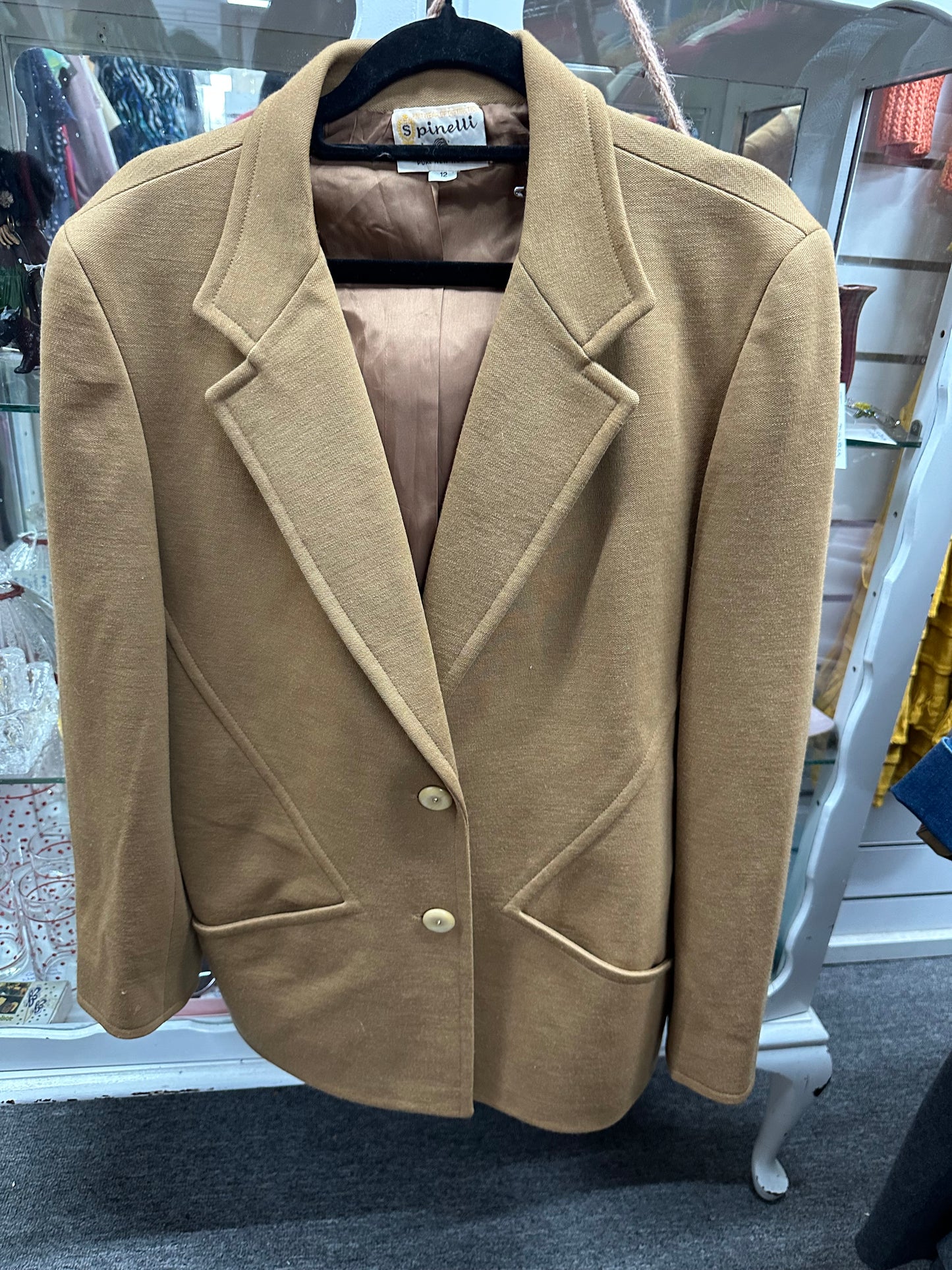 Spinelli Camel 1970s Pure Cool Coat , Lady’s Coat, Size 12