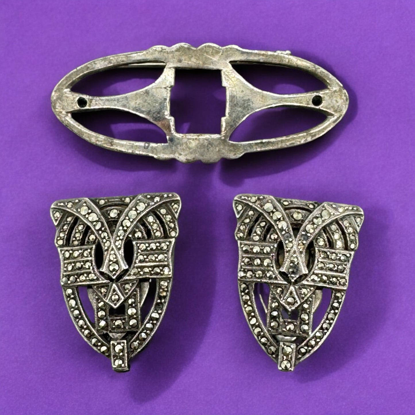 1930s Sterling Silver Lega Australia Dress Clip