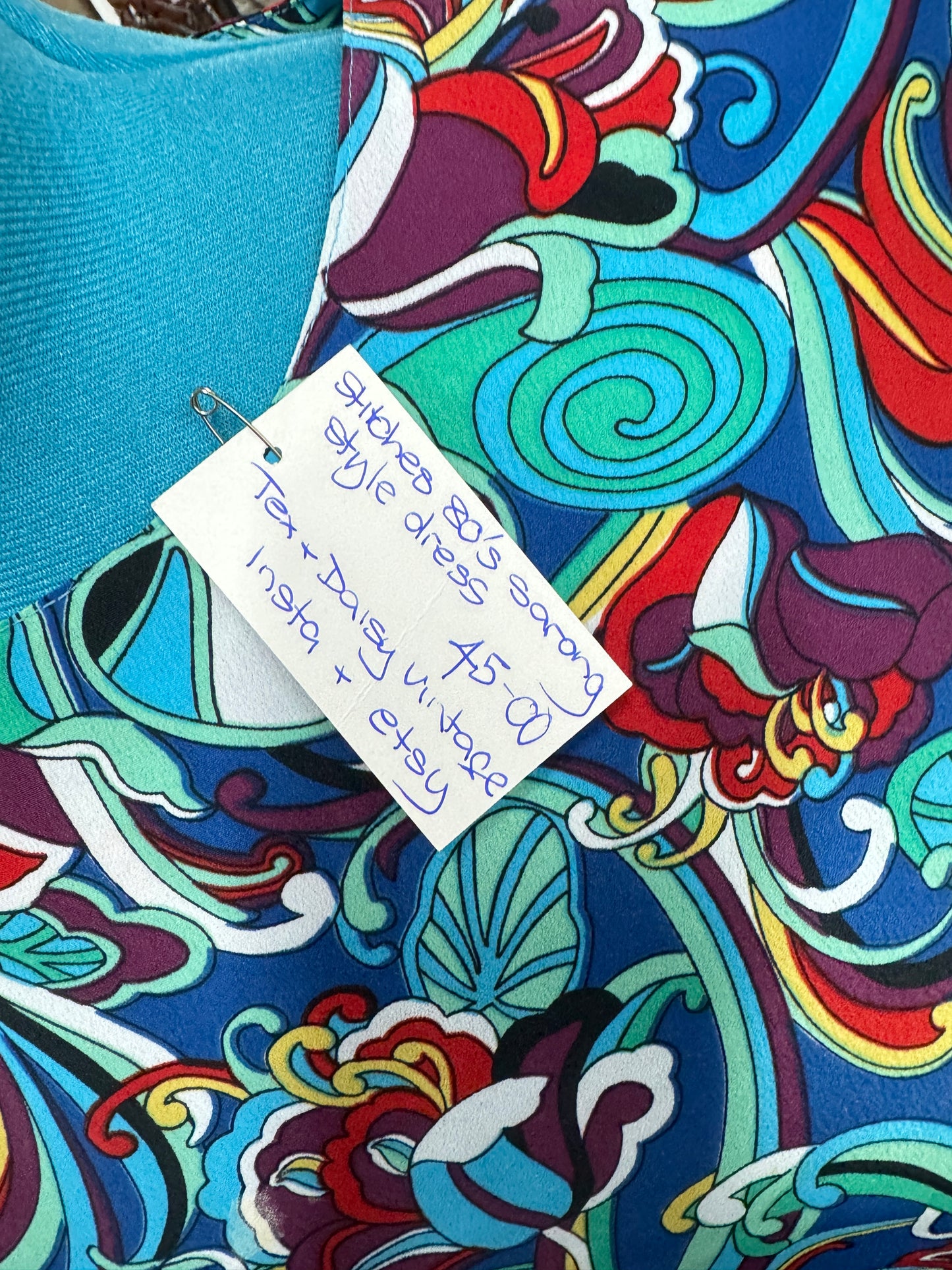 Stitches 80's sarong style dress