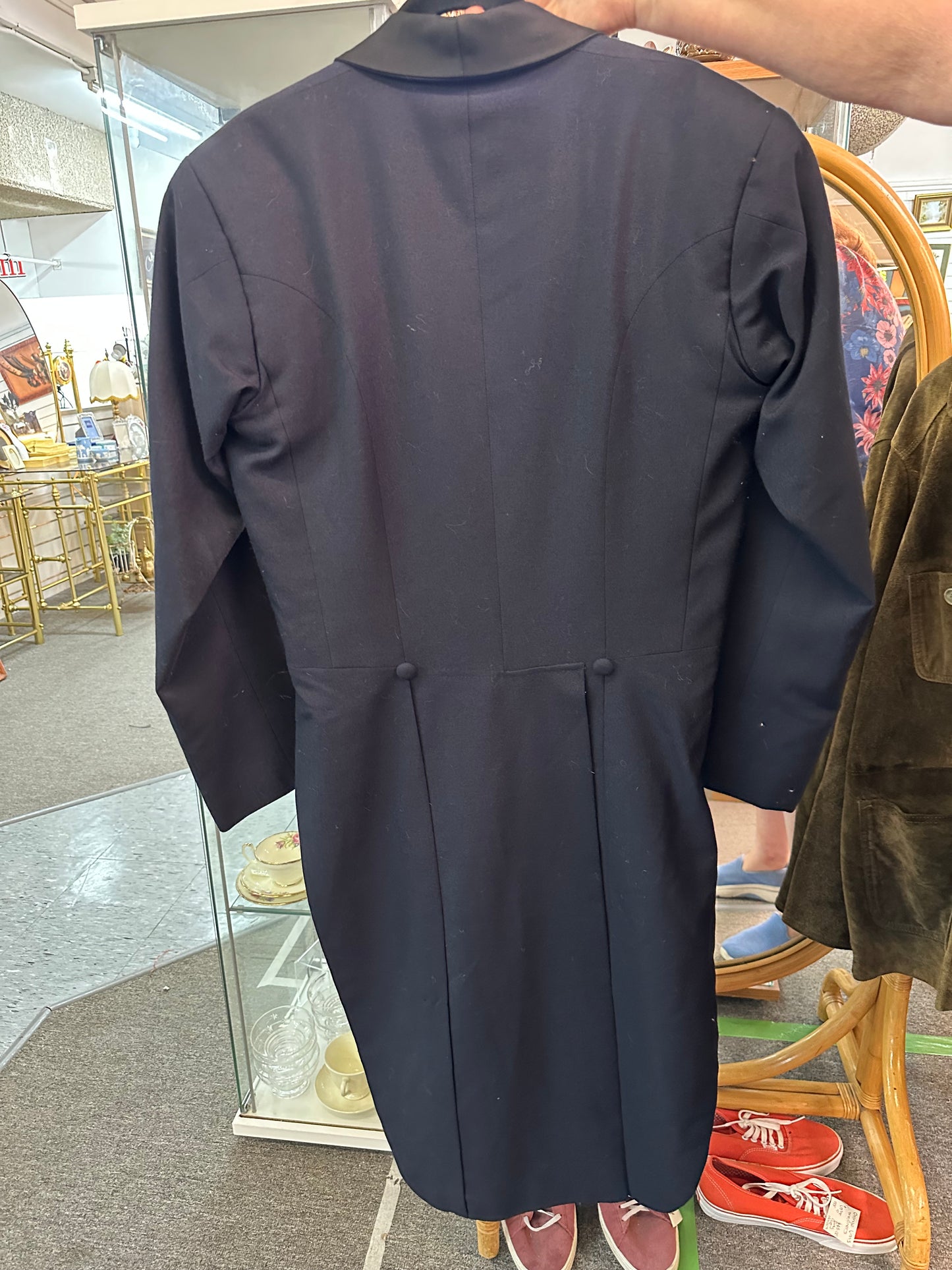 Vintage Formal Tailcoat – Double Breasted – Black Satin Lapels,42”