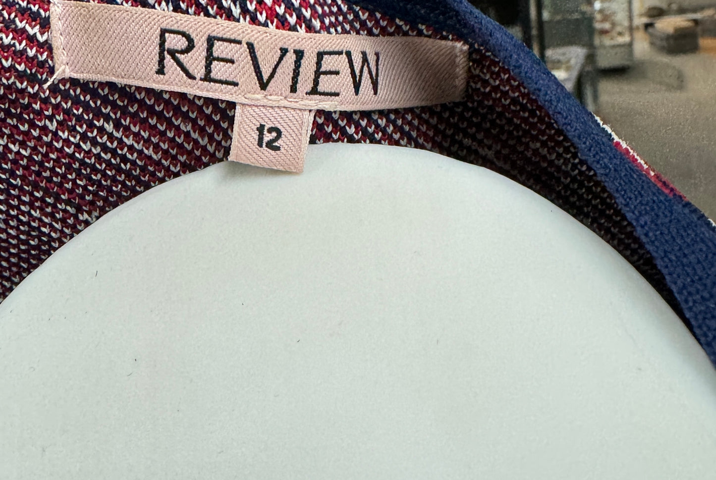 Review Red White Blue Knit Dress