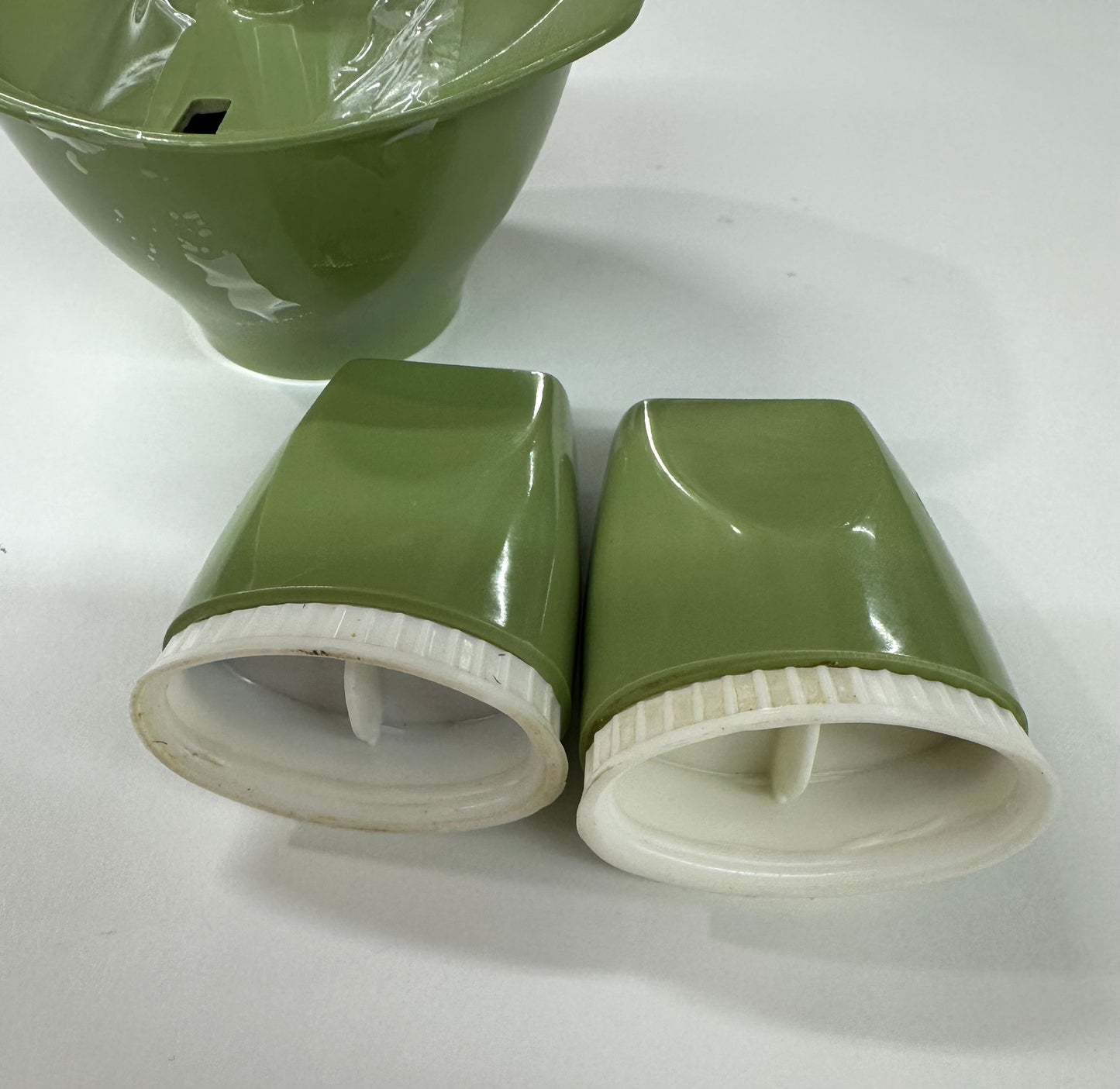 Nylex Green Bowl and Salt and Pepper Shaker
