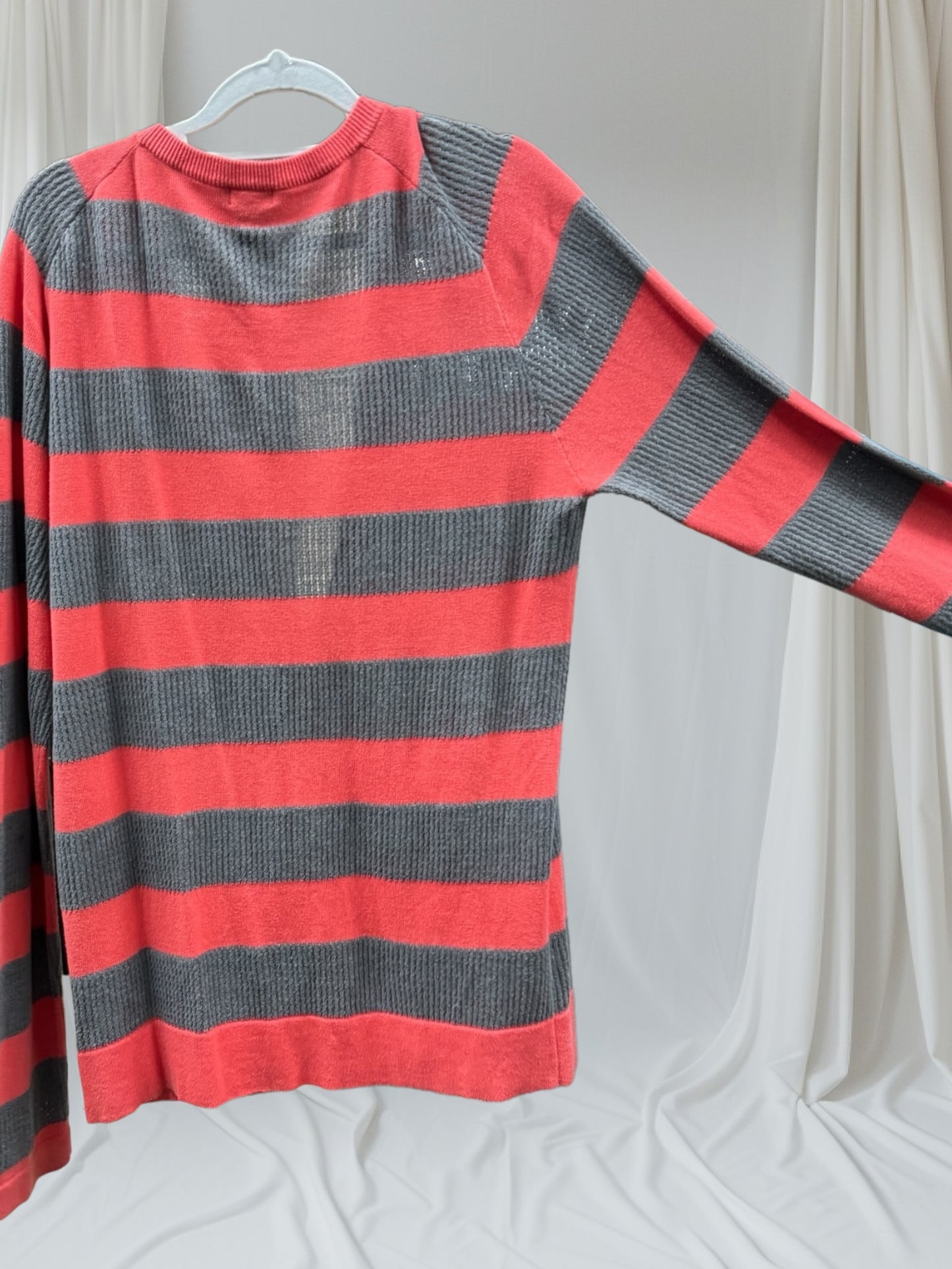 Grey striped cardigan