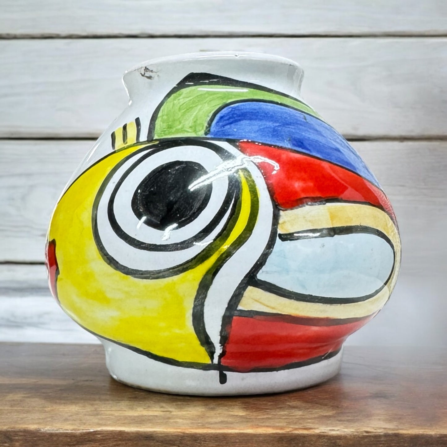 Italian Ceramic Vase Hand Painted