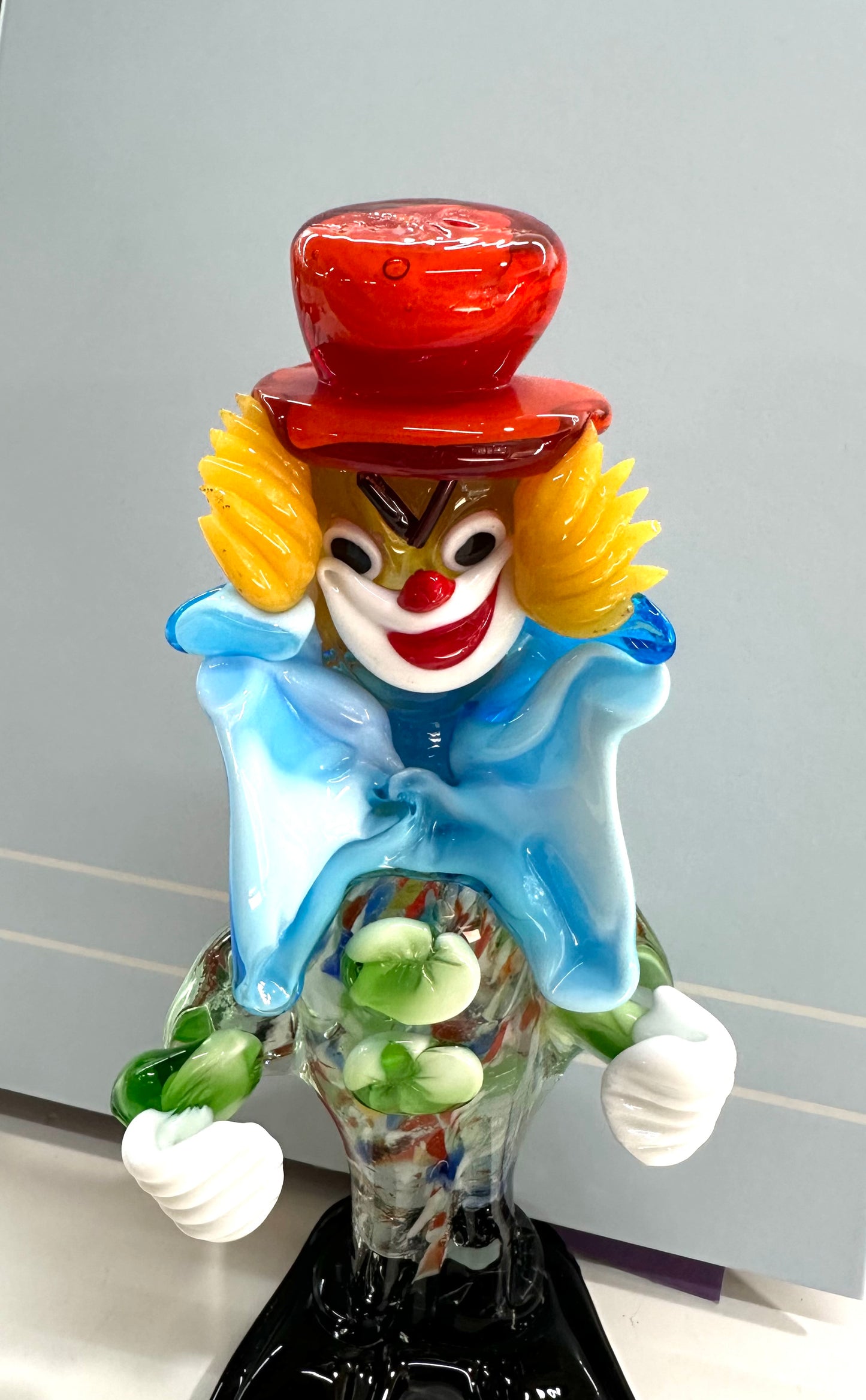 Murano Blue Collar Clown