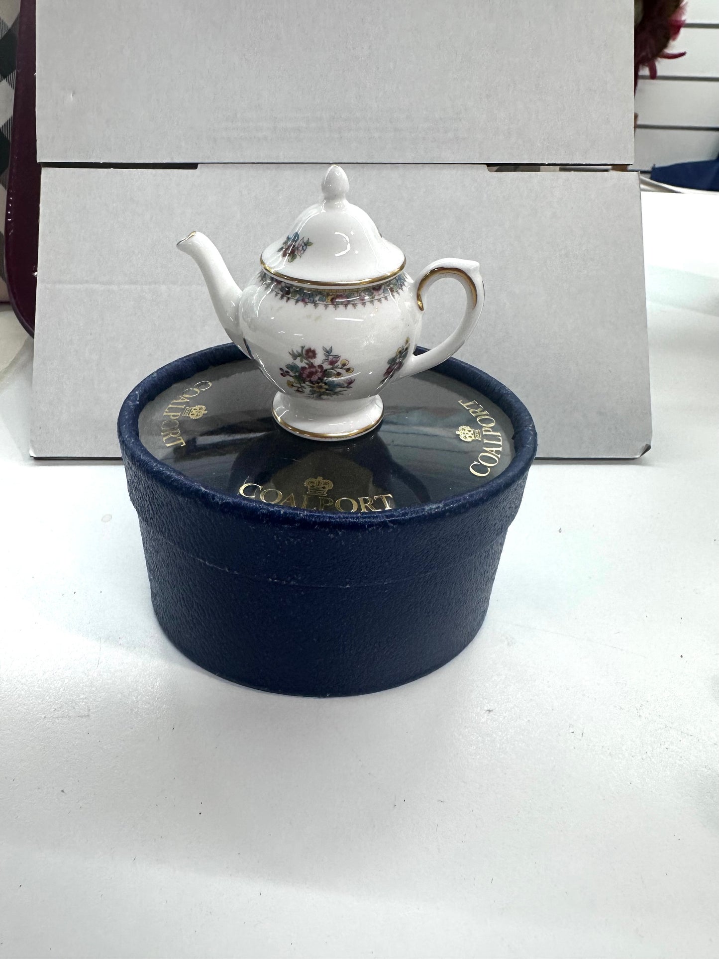 Coalport Ming Rose Mini Teapot with original box