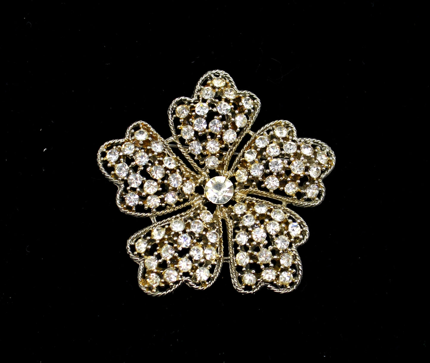 1950s USA Rhinestone Brooch