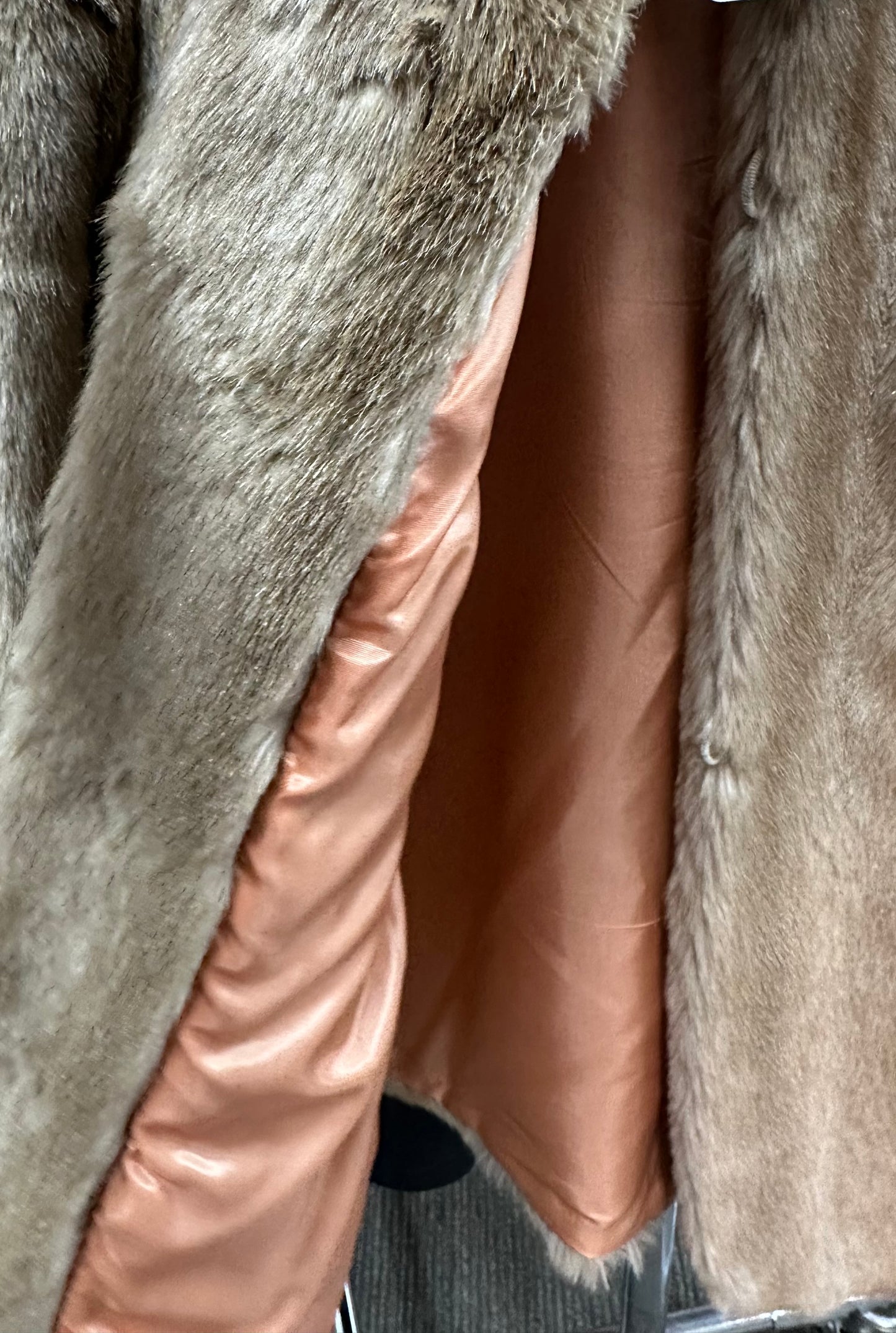 Anne of Melbourne 1970s Beige Faux Fur Jacket