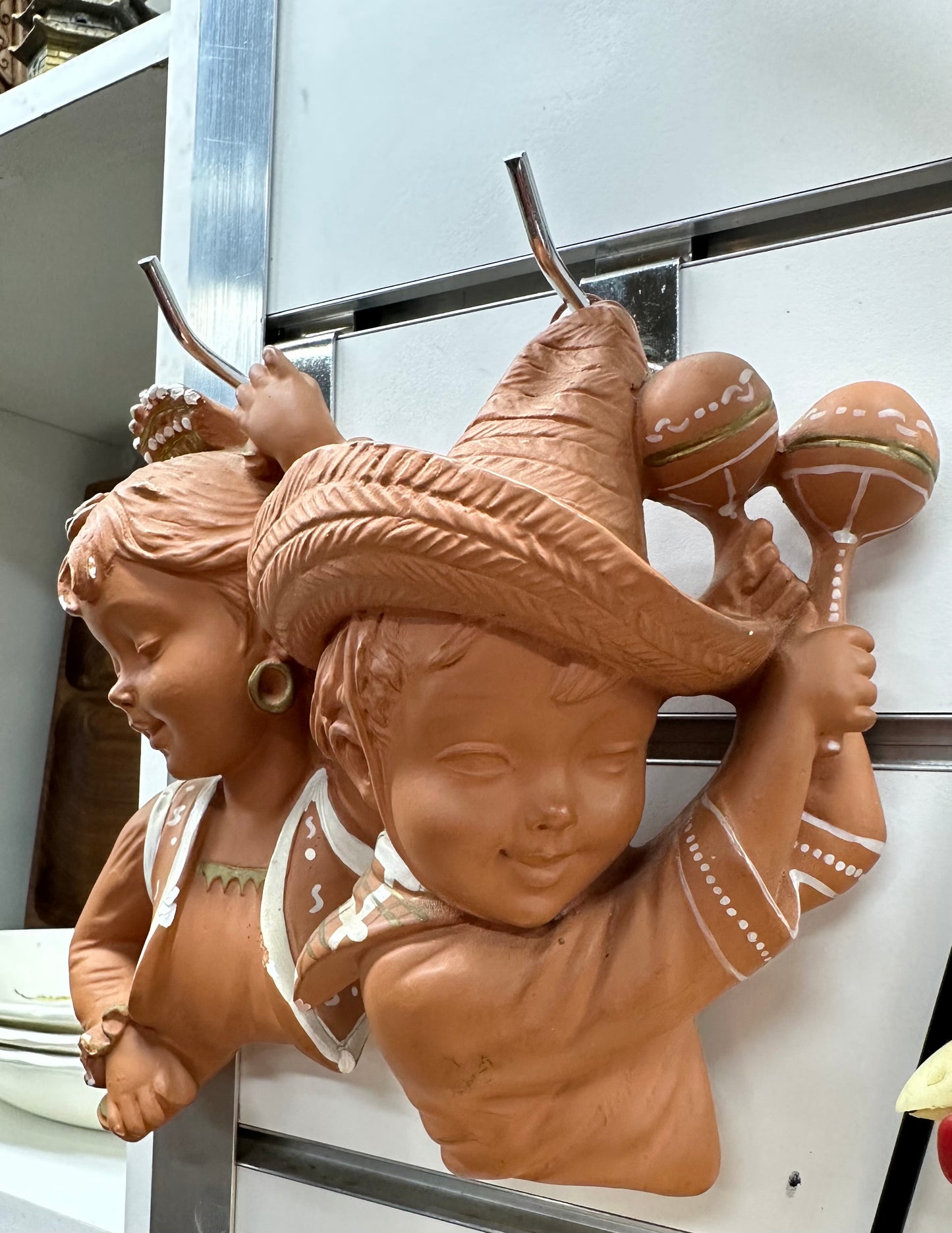 Pair Terracotta Wall Plaque