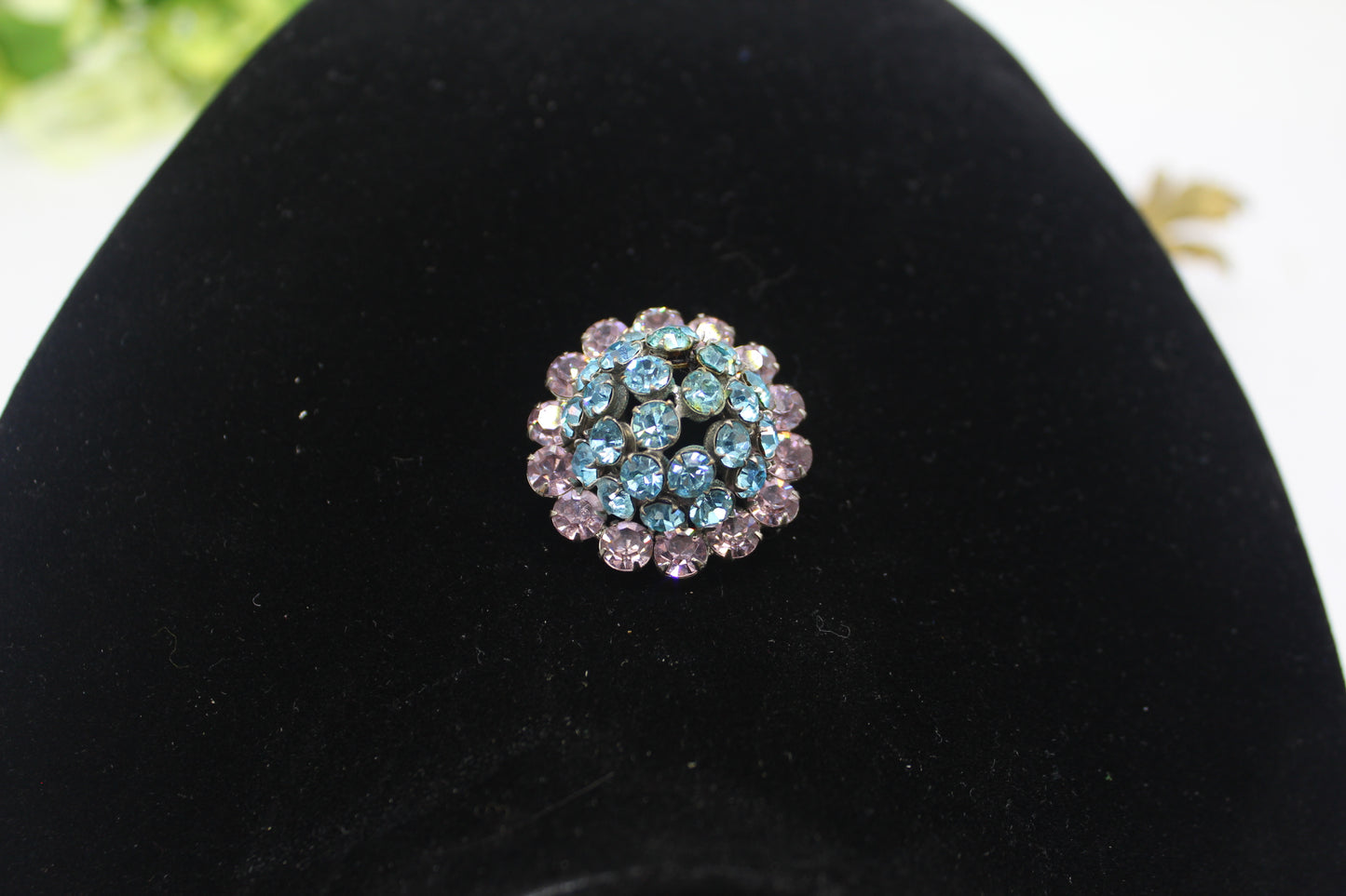 1950s USA Pink Blue Rhinestone