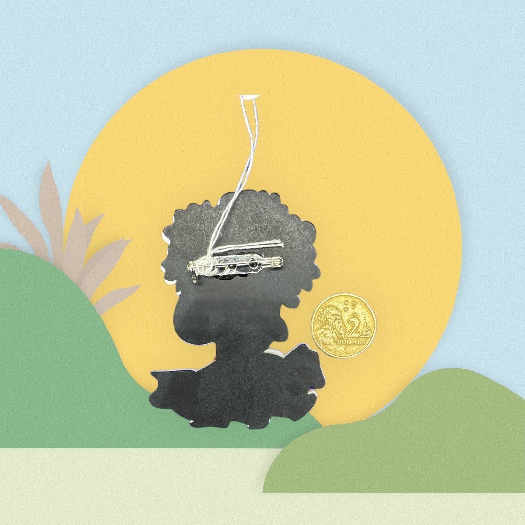 Acrylic Fashion Lady Brooch