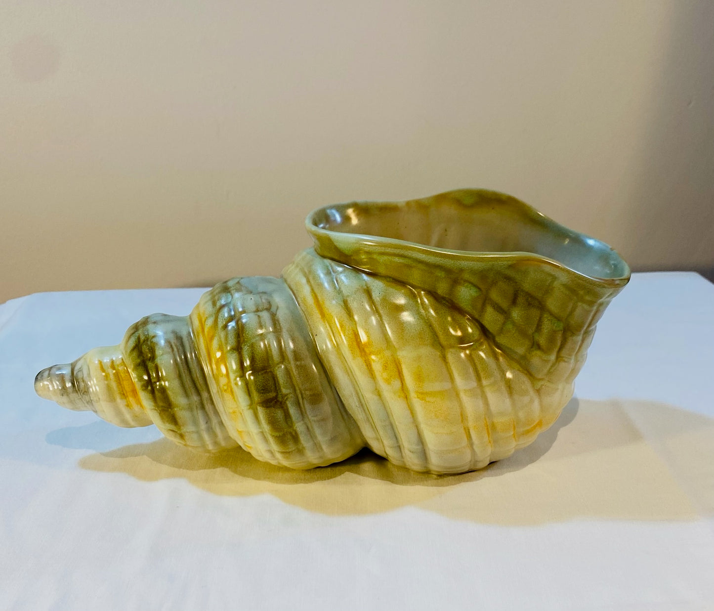 Art Deco Shell Ceramic Vase by Shorter & Son