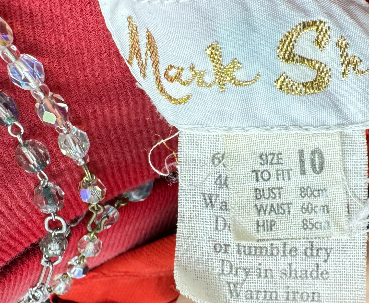 Mark snaw 1980s Red and Black Spot Dress