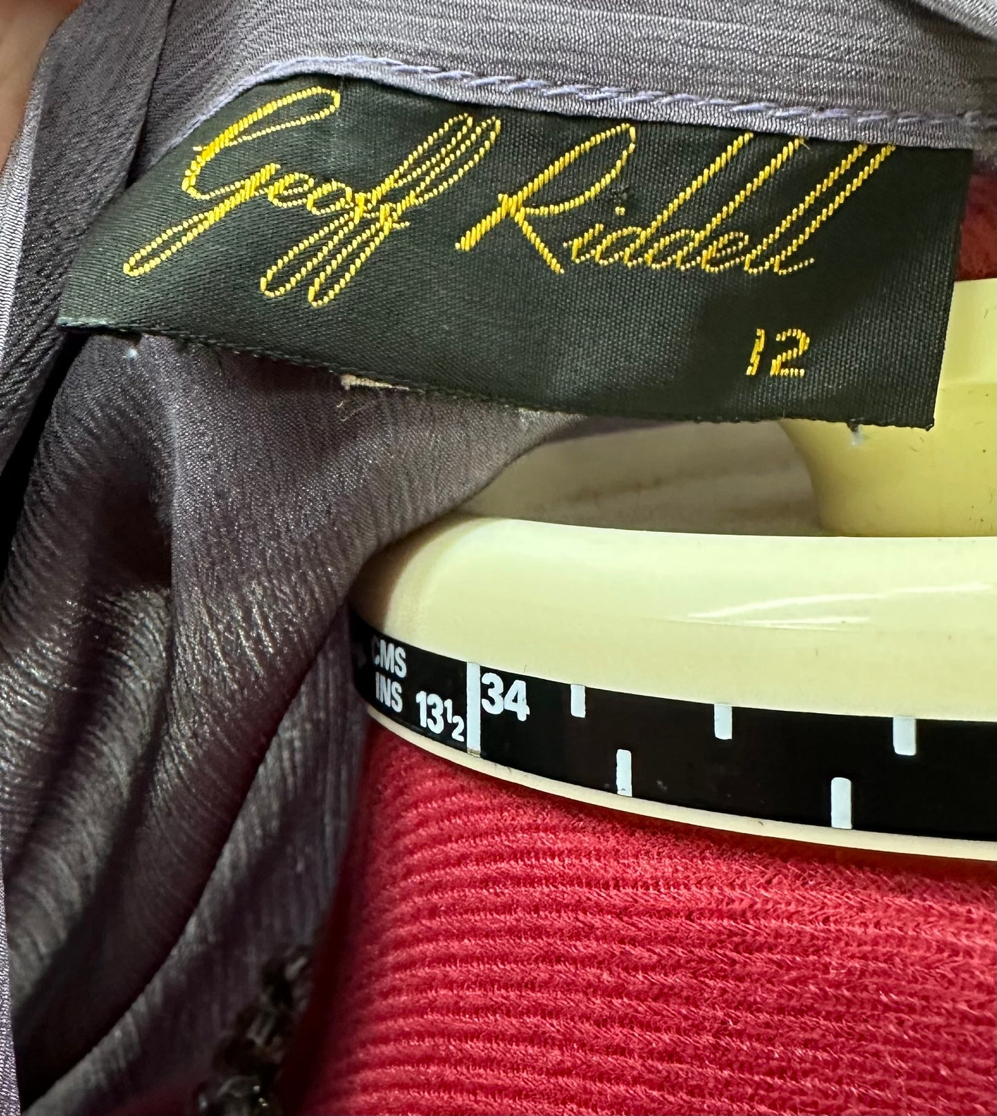 Geoff Riddell Dress in Grape colour, size 12