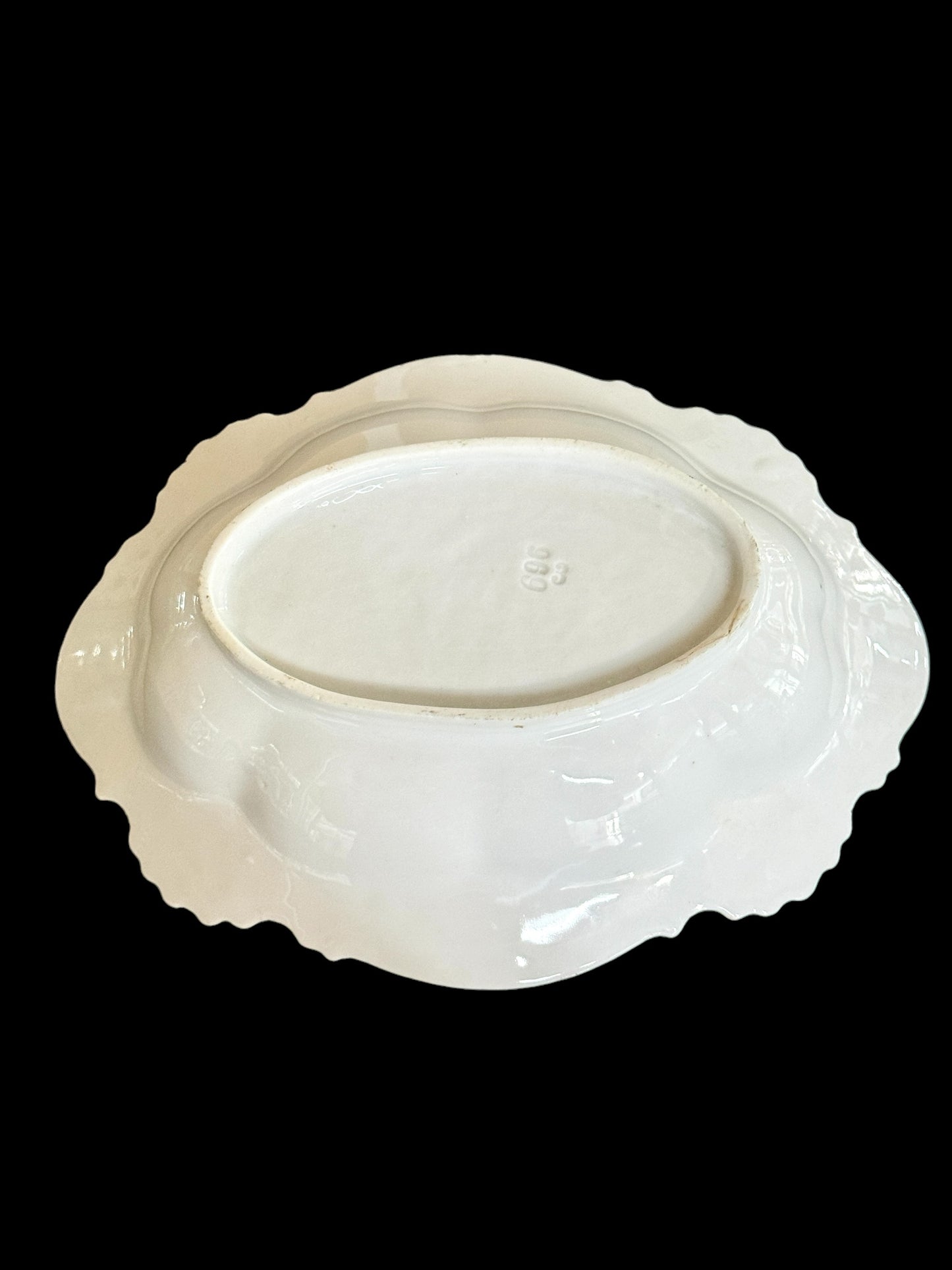 Antique Serving bowl with silver spoon