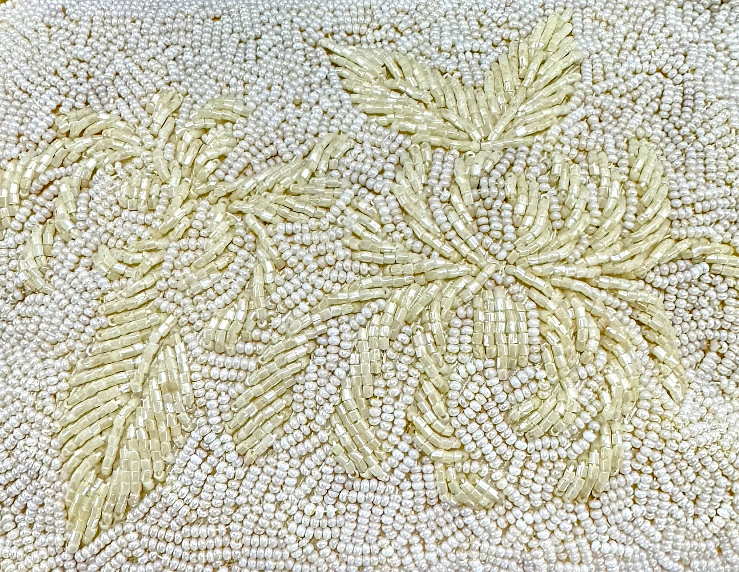 Cream Beaded Bag
