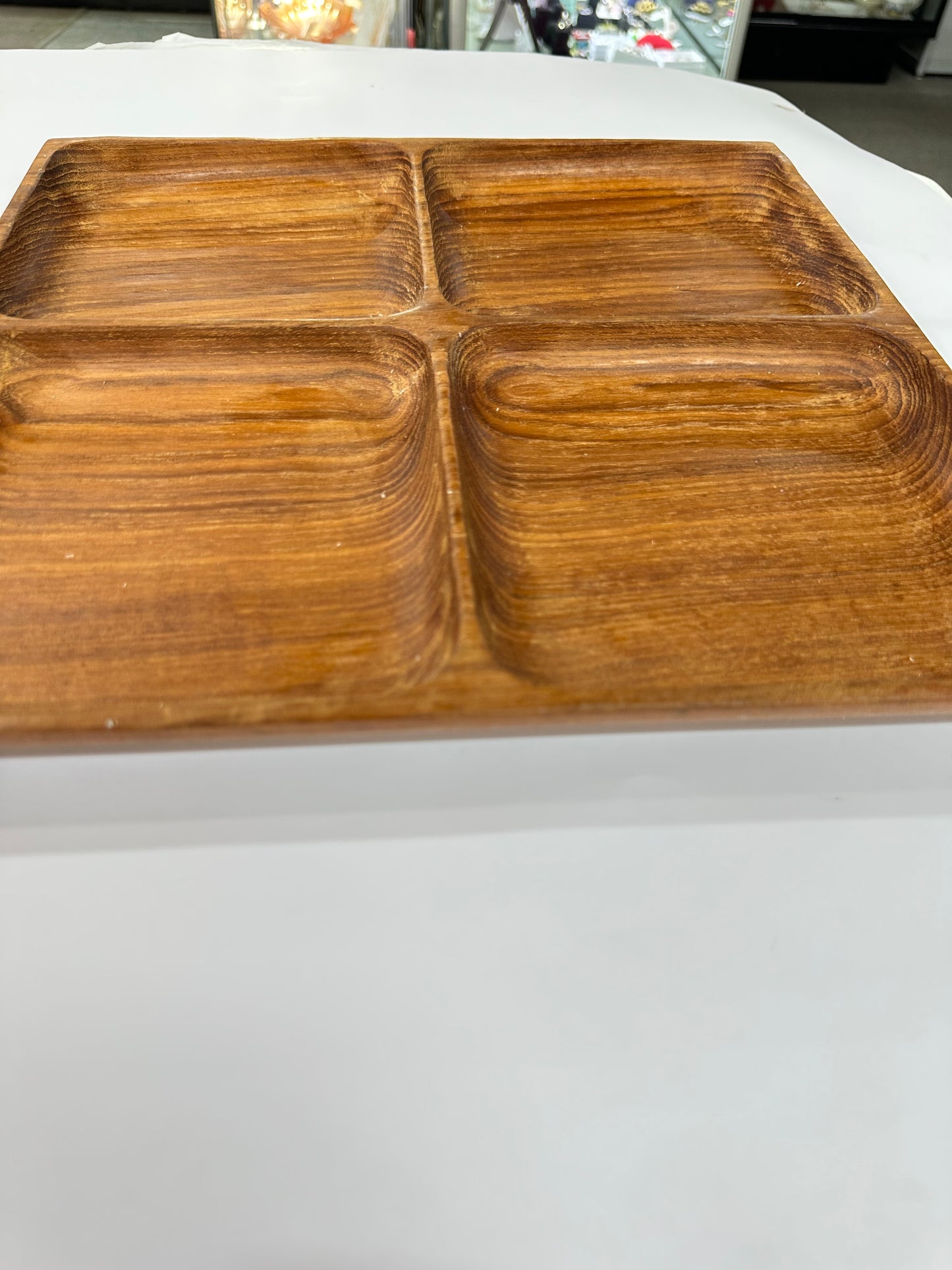 Mid Century Scandinavian Wooden Snacks Serving Tray,