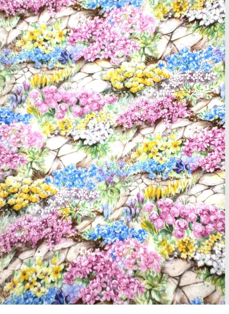 Shelley “Rock Garden” Chintz Square Handled Plate – England