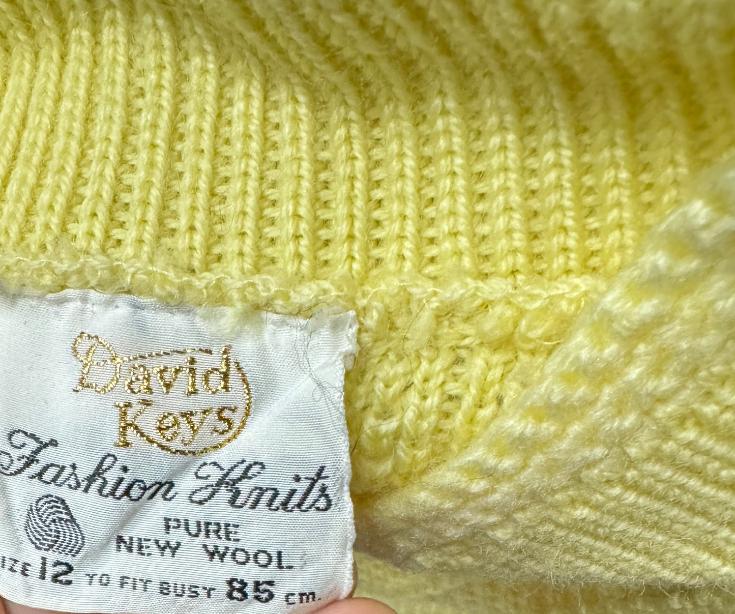 Yellow Wool Cardigan