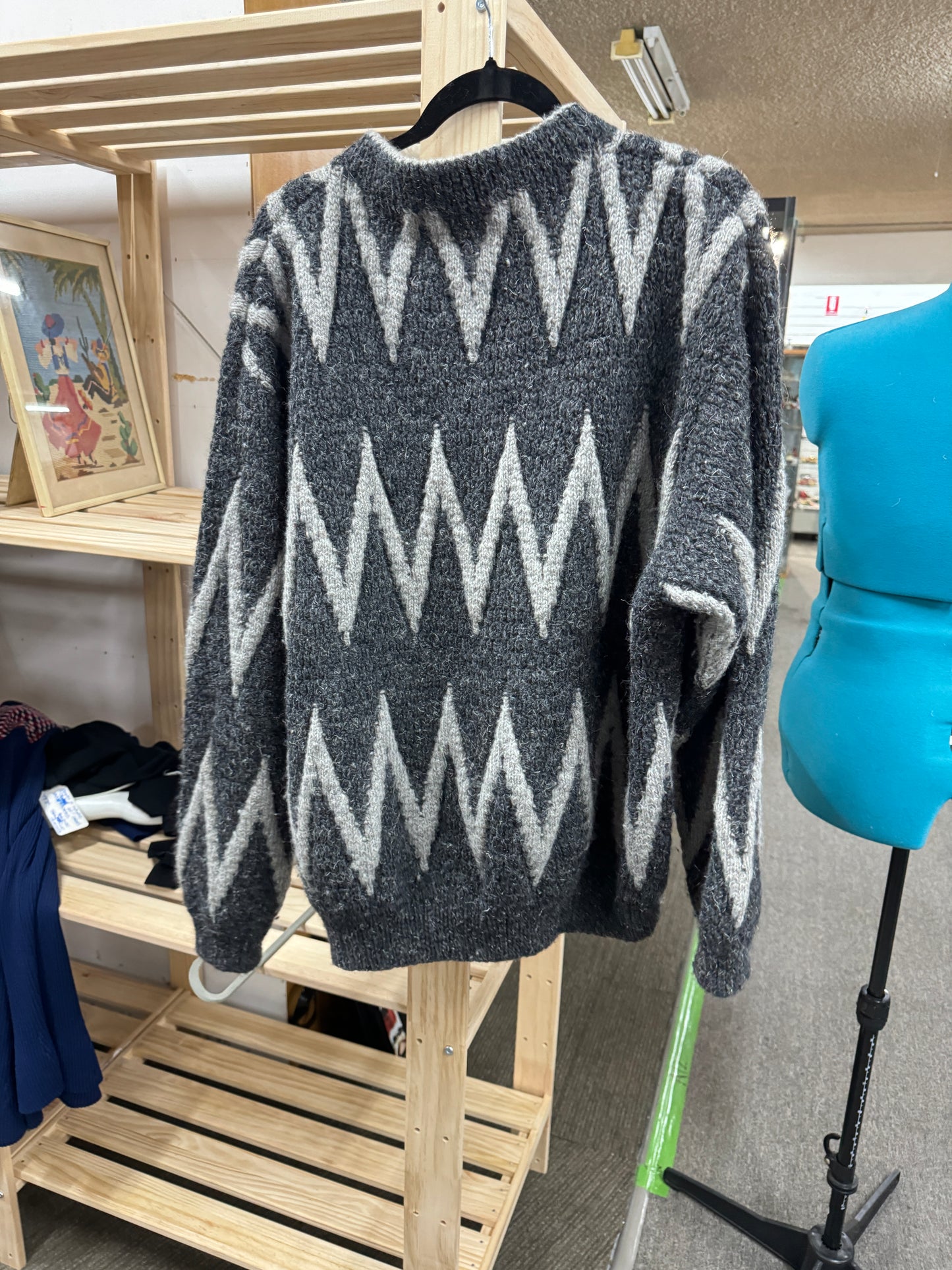 Grey jumper, Hand Knit Outdoor Jumper