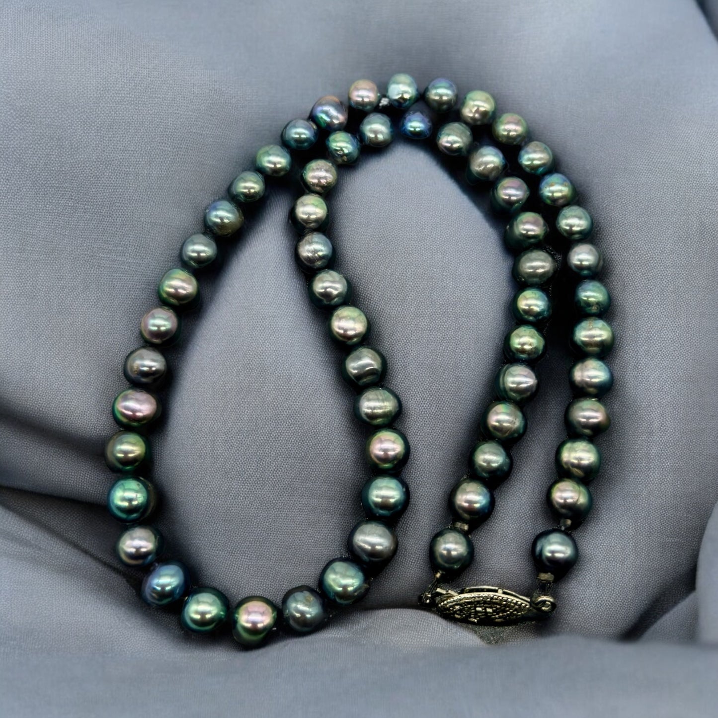 Natural Black Pearl Necklace