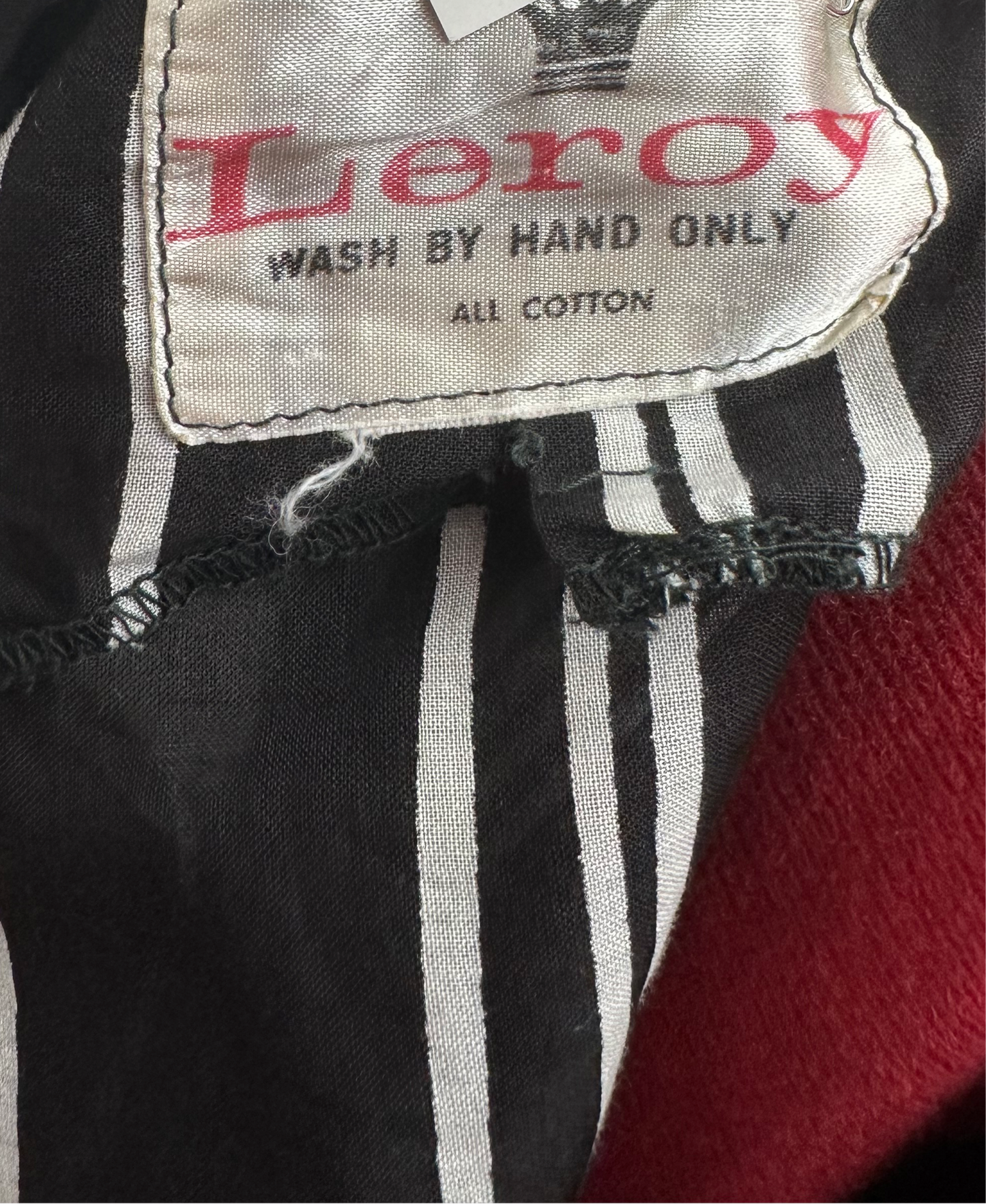 1970s Leroy Black and White Dress