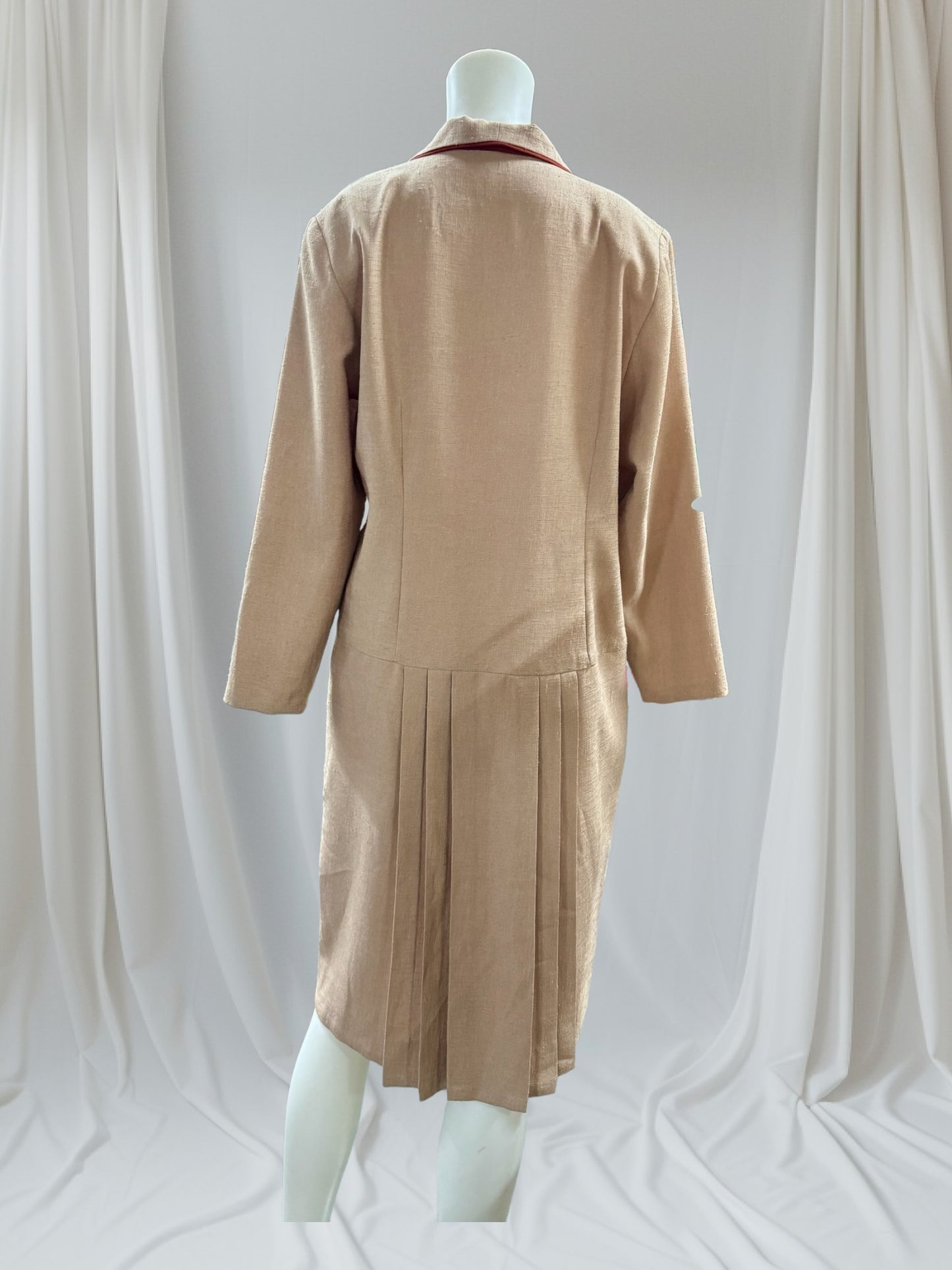 80s Camel linen Like Day dress