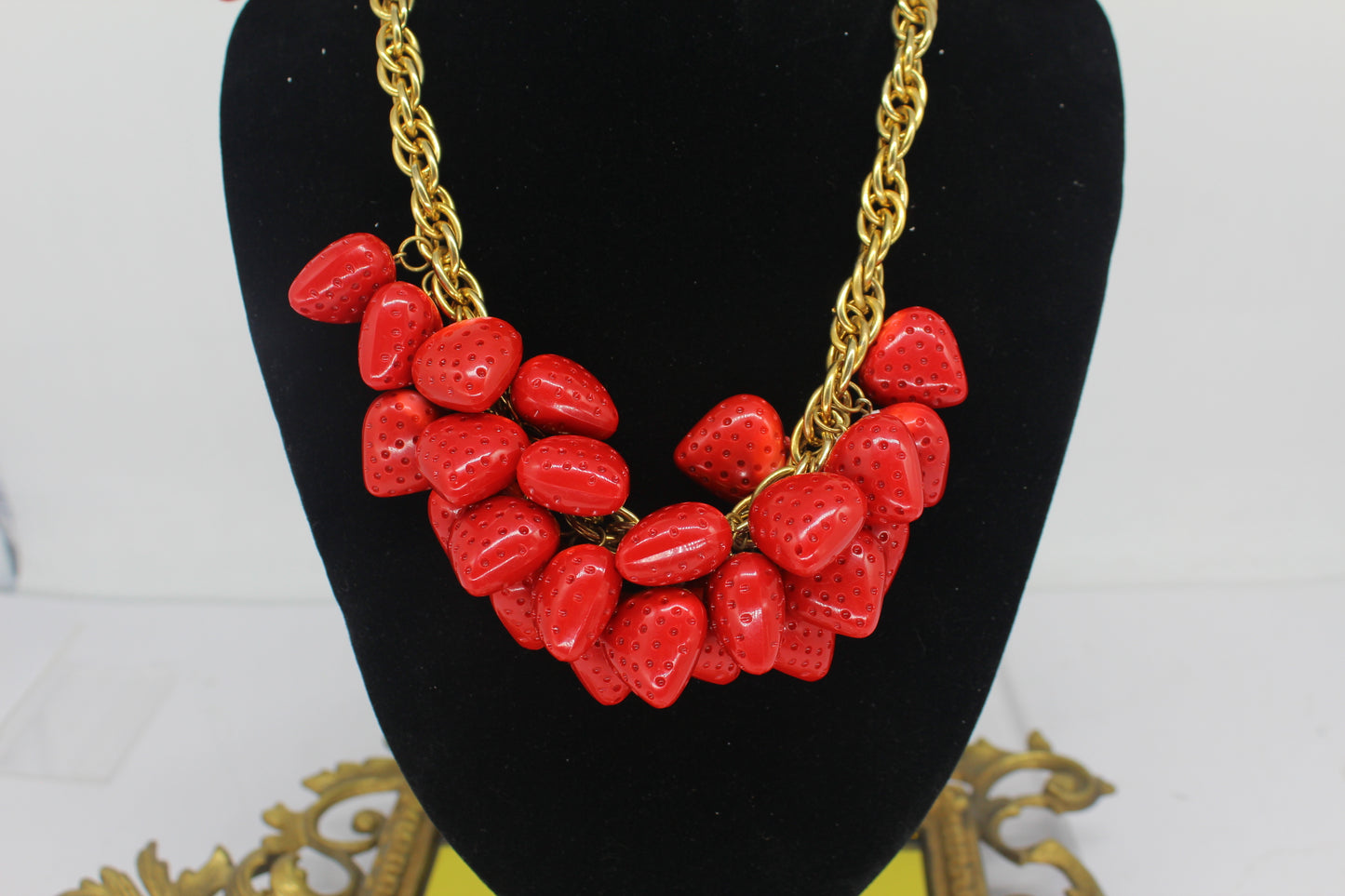 Strawberry Necklace and Earrings
