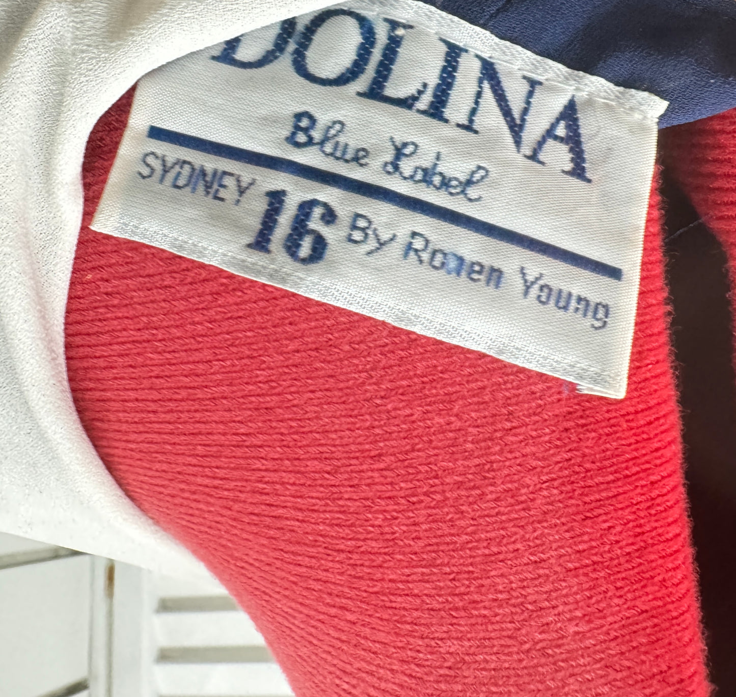 Dolina 1980s Navy White spot Dress