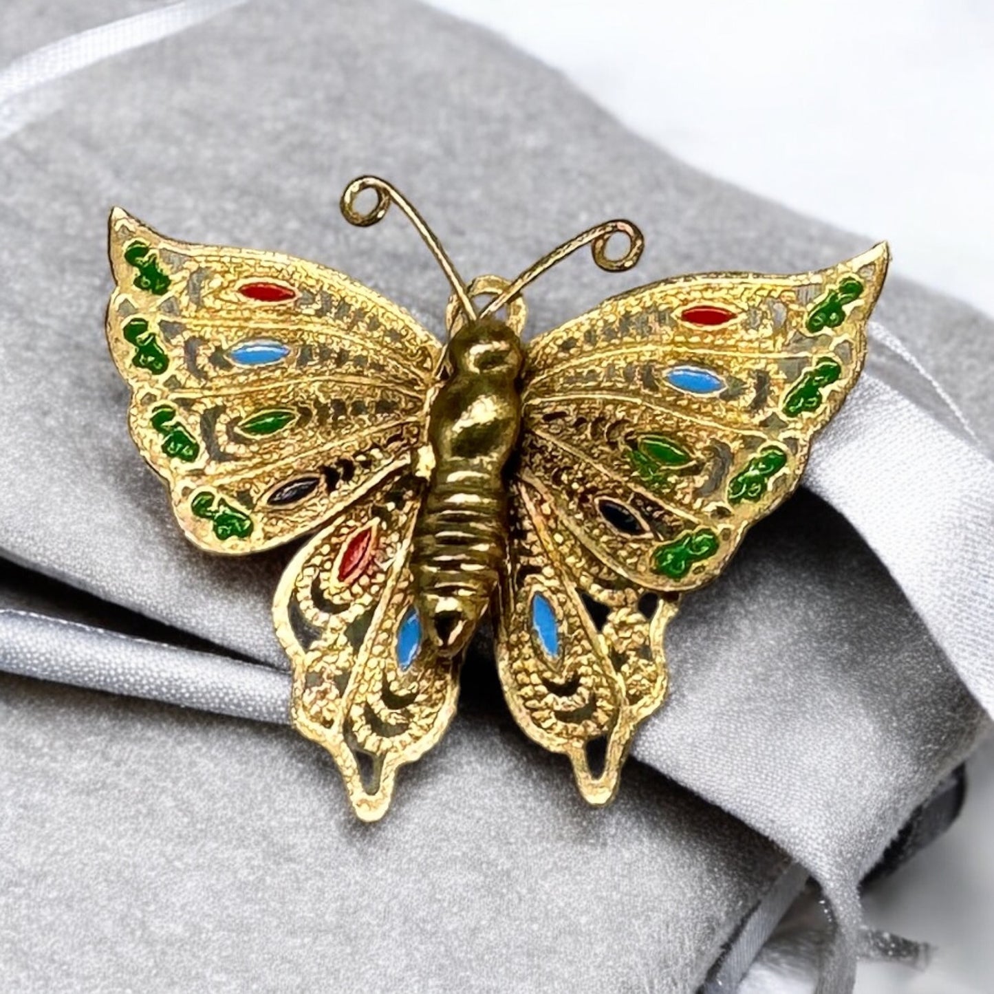 Enamel c1960s Butterfly Brooch
