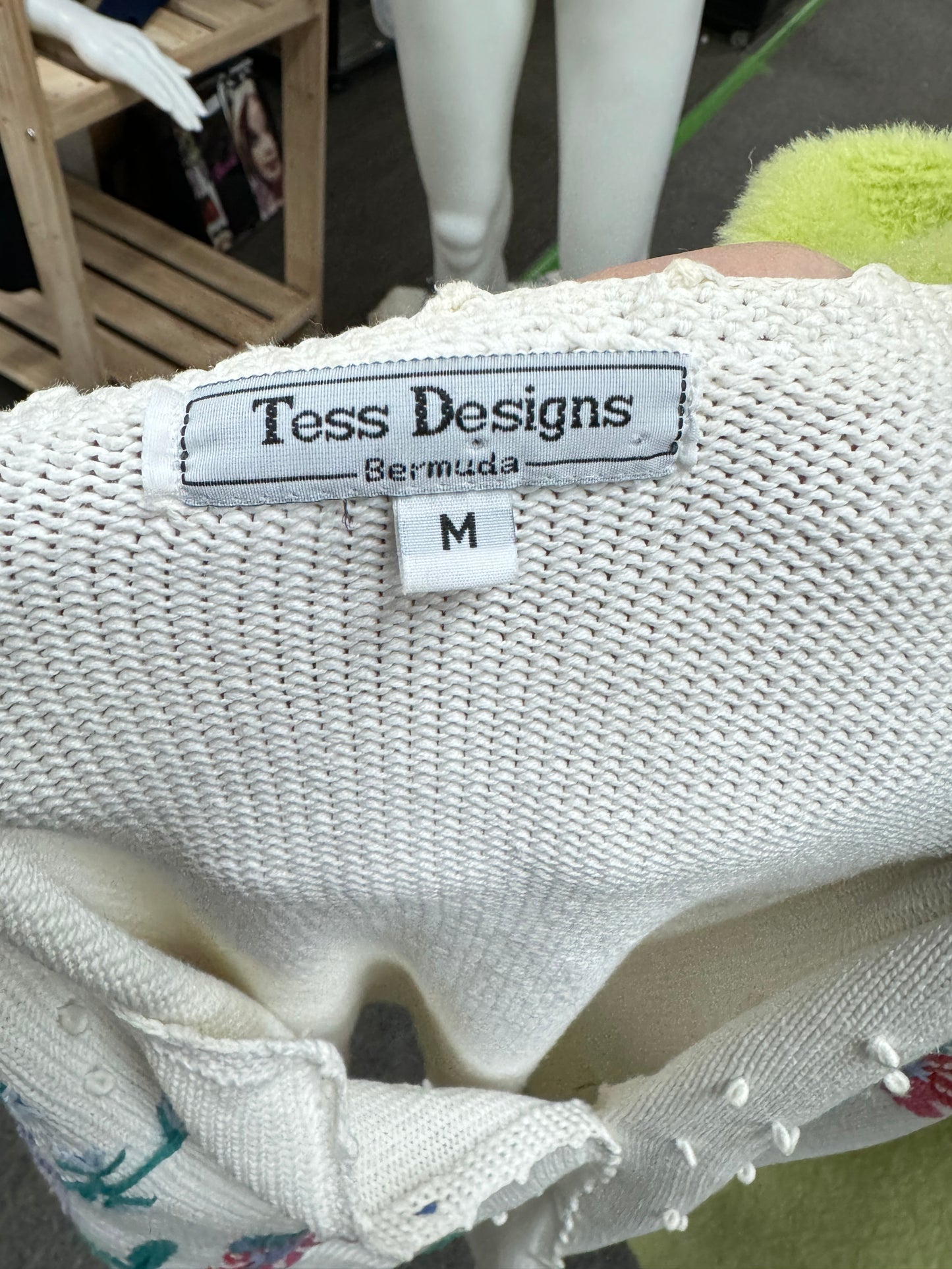 Cream Brown 70s Dolman Sleeve Jumper Medium